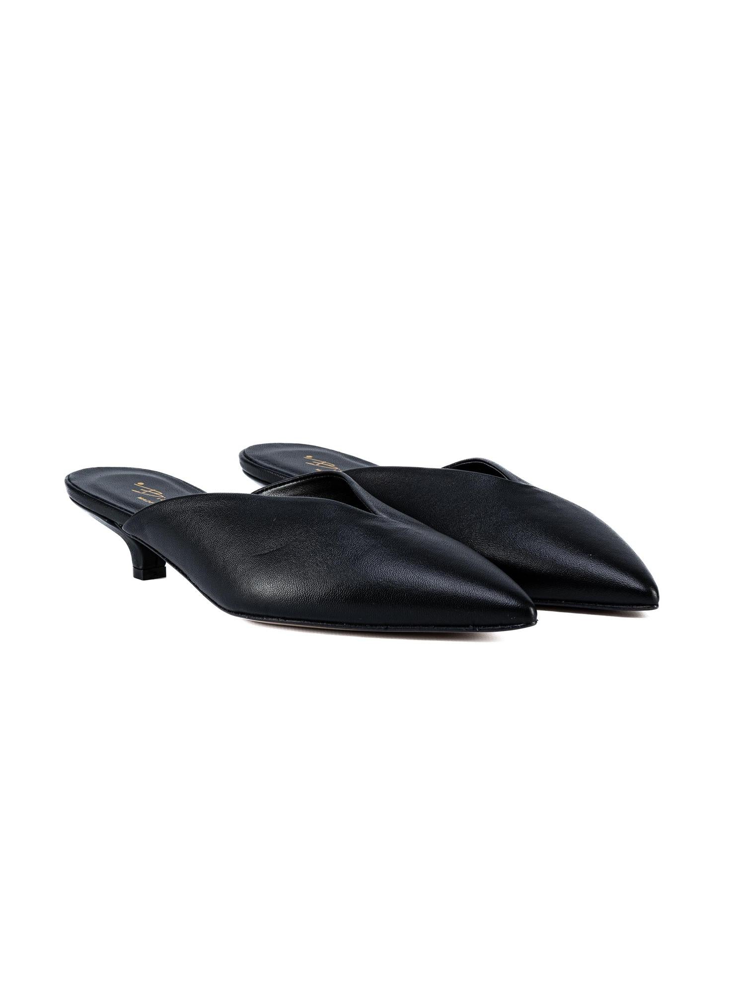 Scarpa mules nappa Q02466 N BIANCA DI