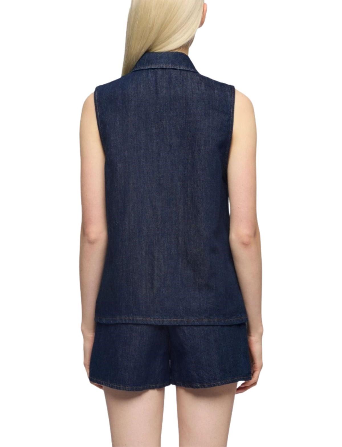 Camiciajeans Sleeveless Shirt SLEEVELESS SHIRT BLOSSOM BLU 7 FOR ALL MANKIND