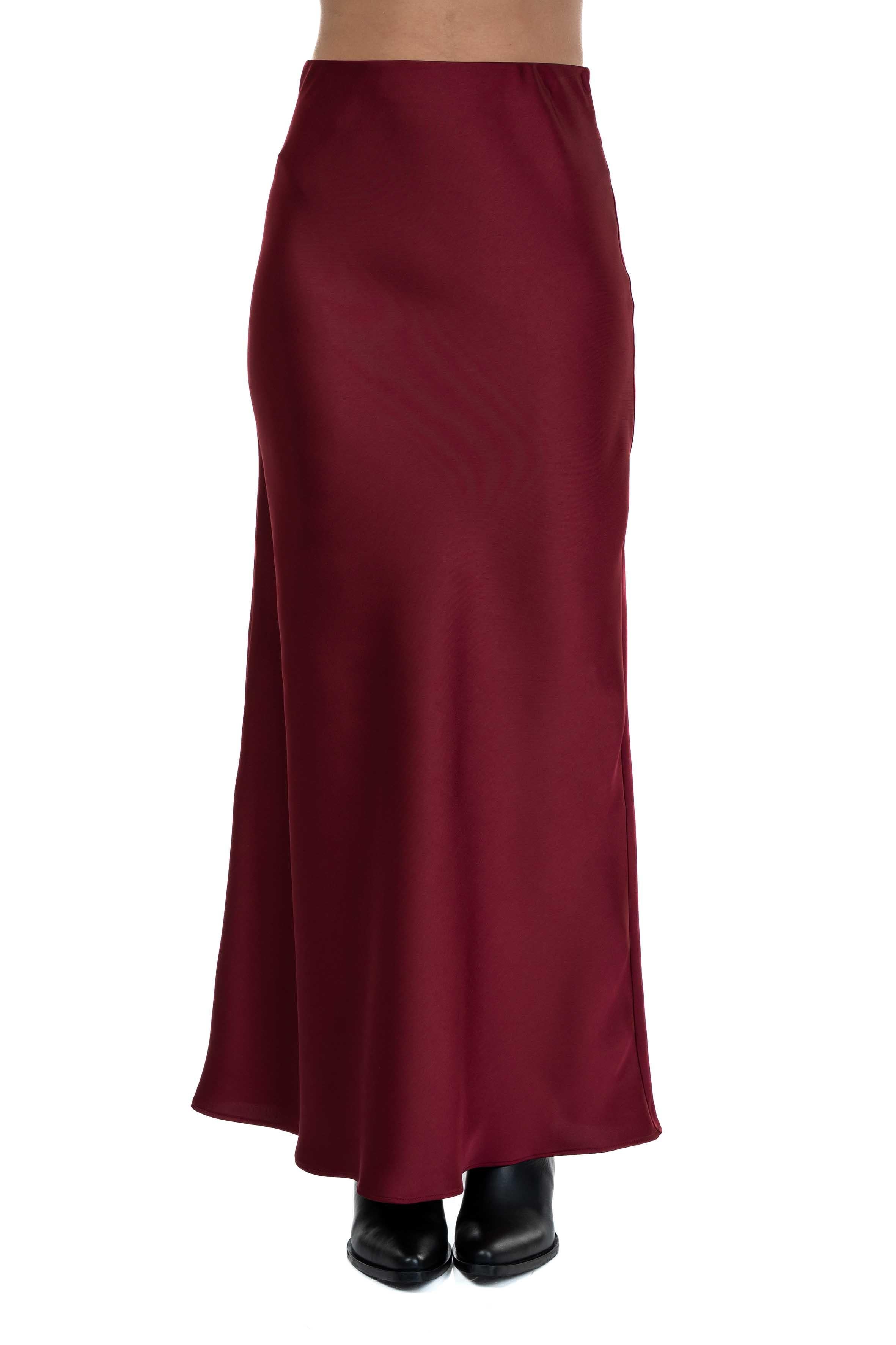 Gonna in raso bordò 2639 4331 BORDO ALICE MILLER