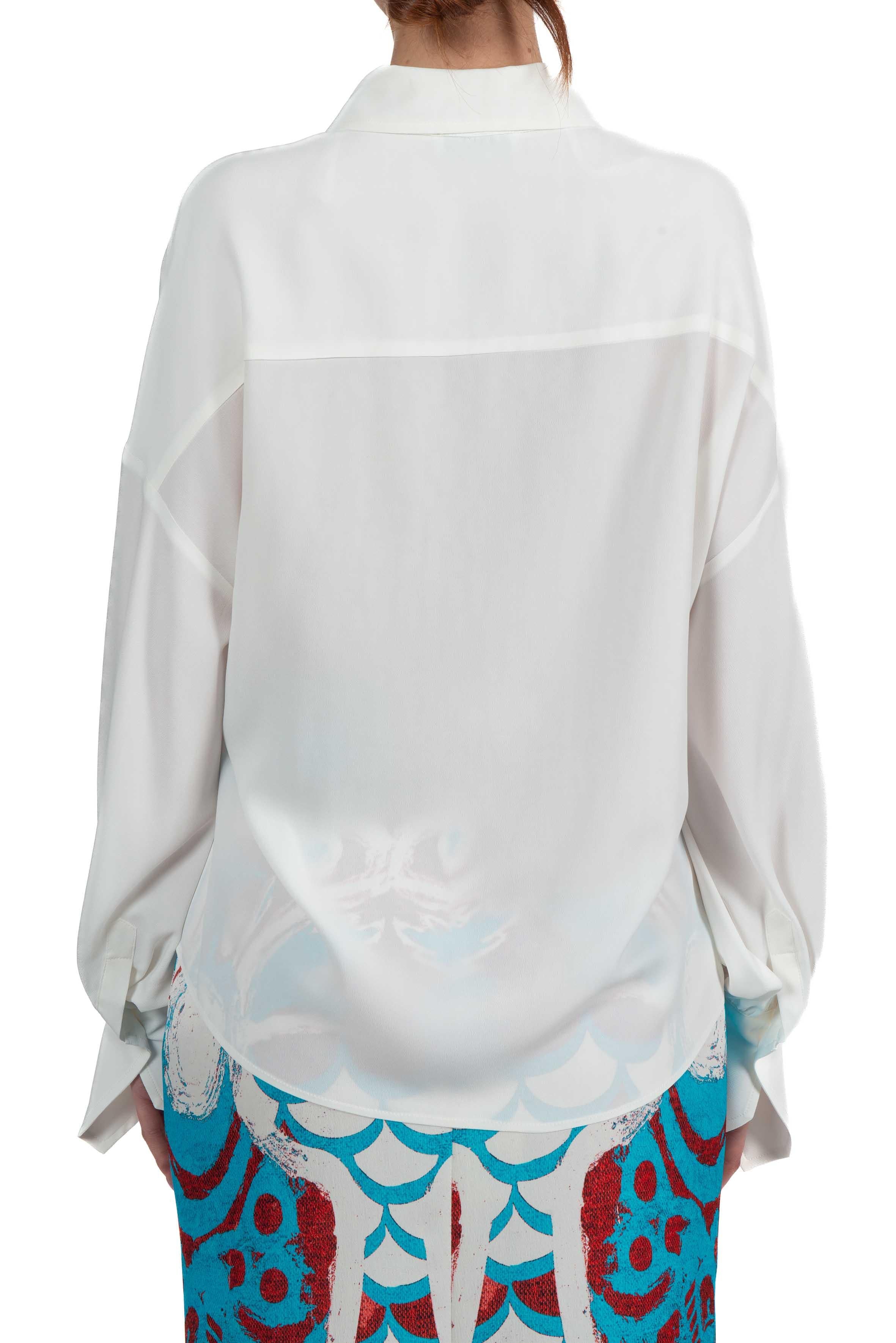Blusa bianca scollo a V 4032 4057 BIANCO ALICE MILLER