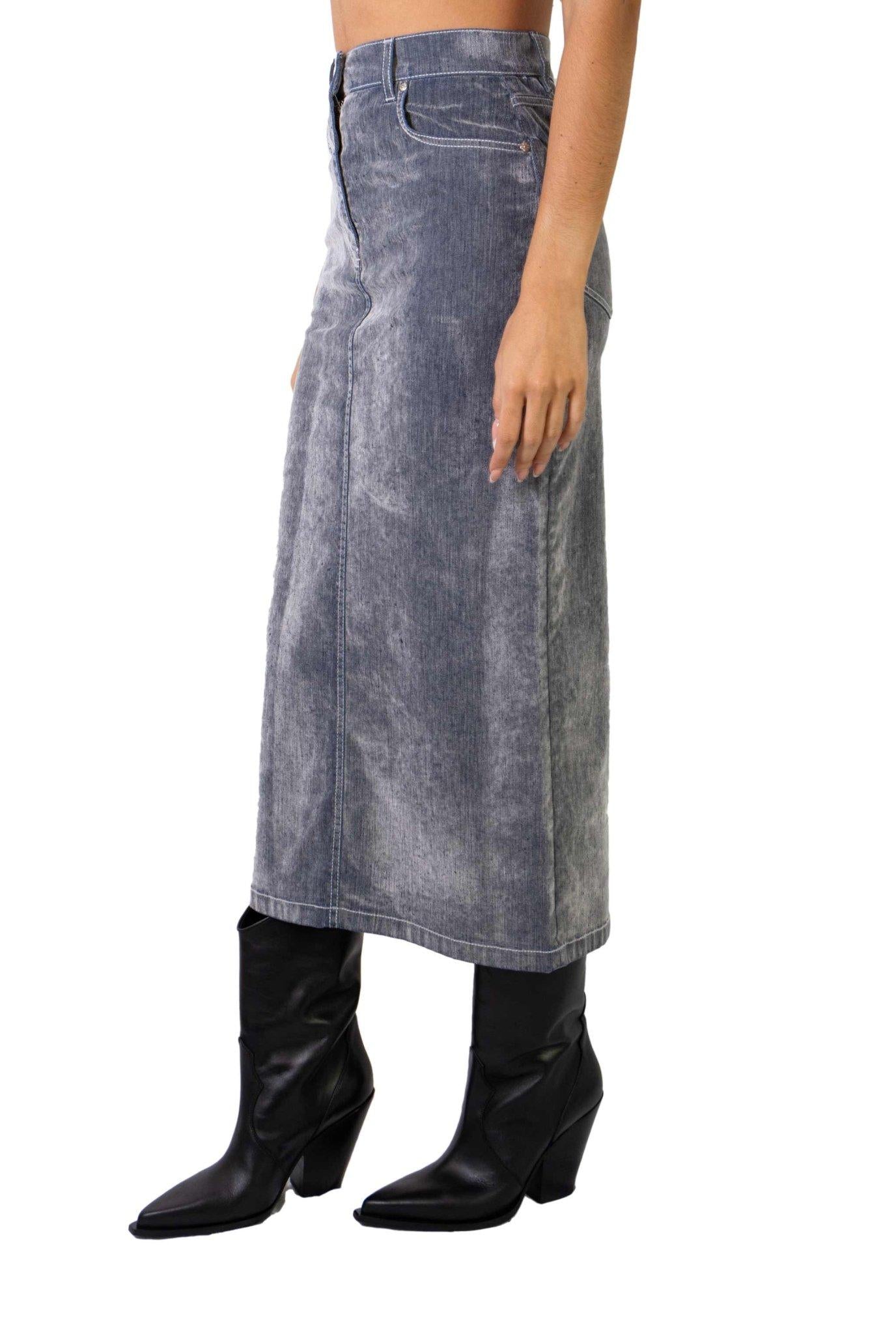 Gonna midi grigia floccata 3542MDD236 G MSGM