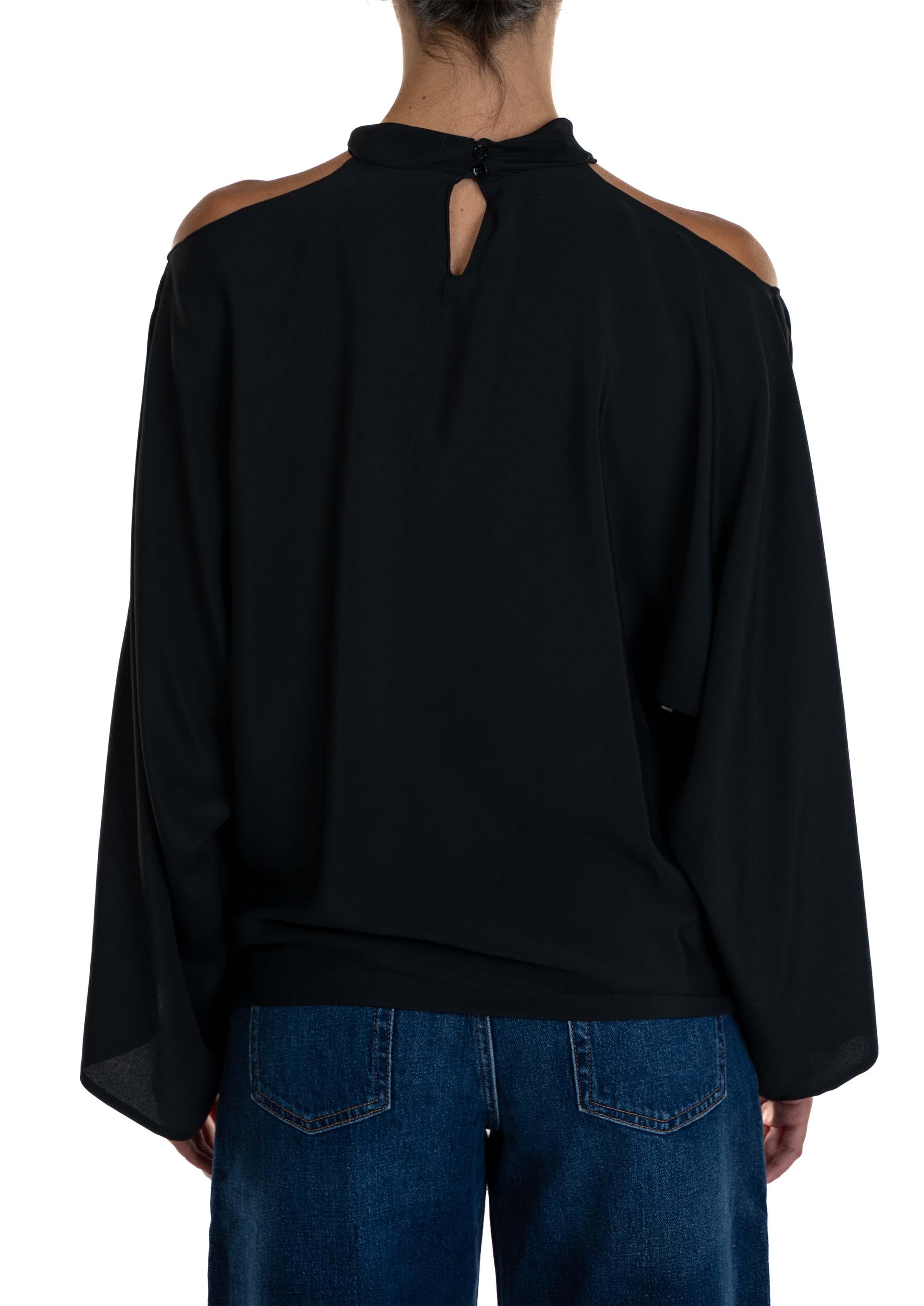 Blusa collo intrecciato 31103 NERO FEDERICA TOSI