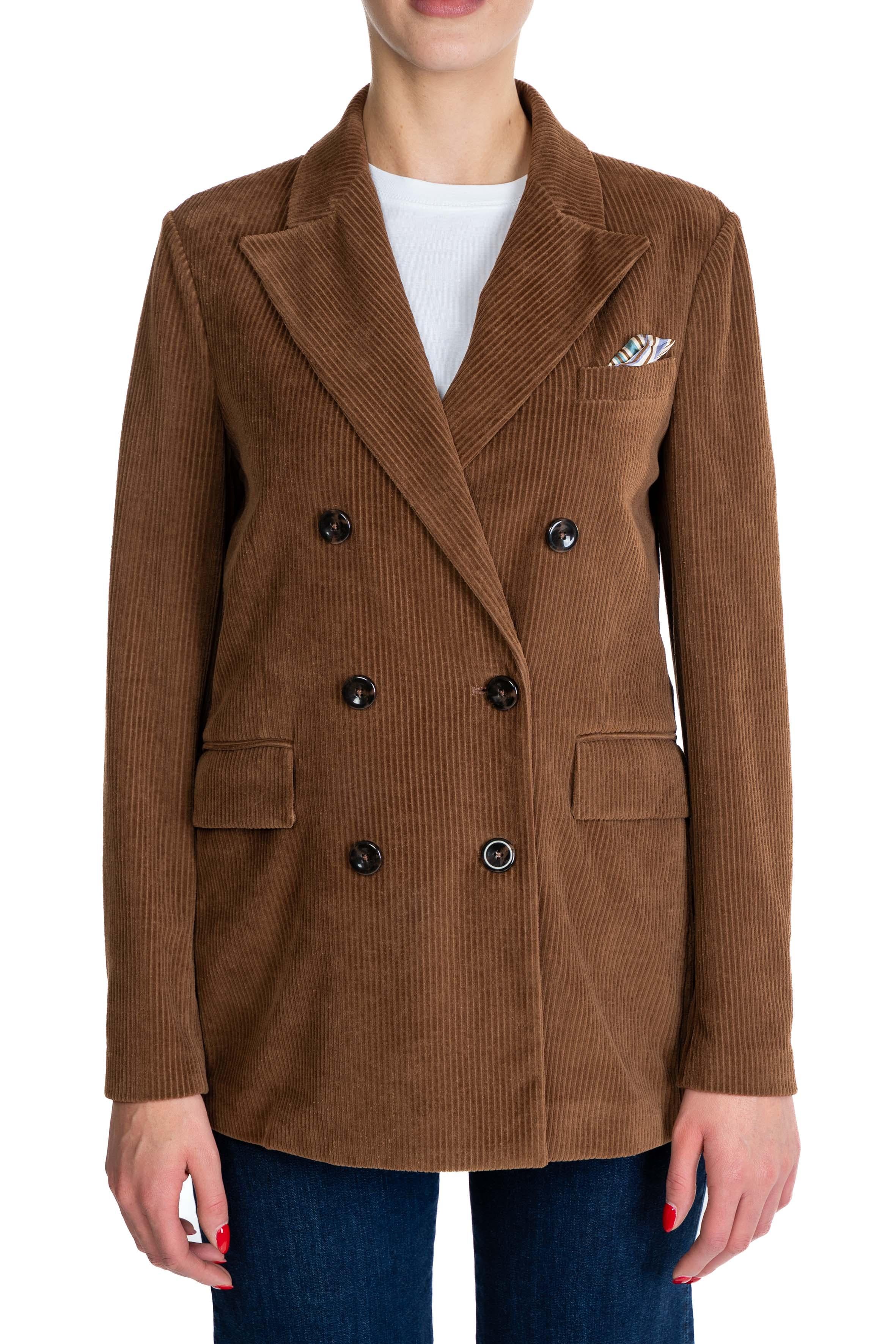 Giacca doppiopetto a coste FD3636 CIOCCOLATO CIRCOLO