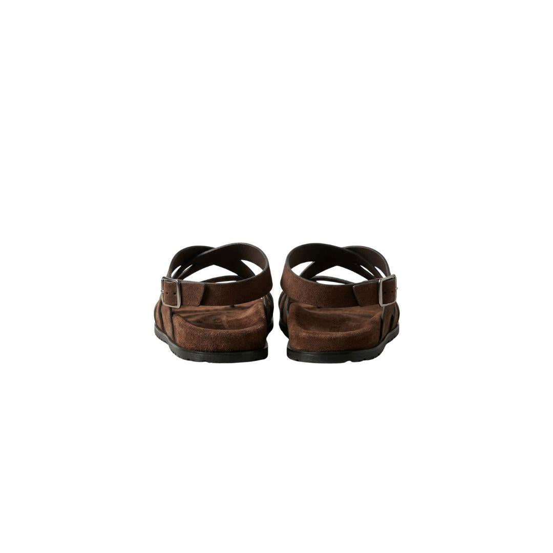 Sandalo con fasce in suede marrone TIDE BROWN ALOHAS