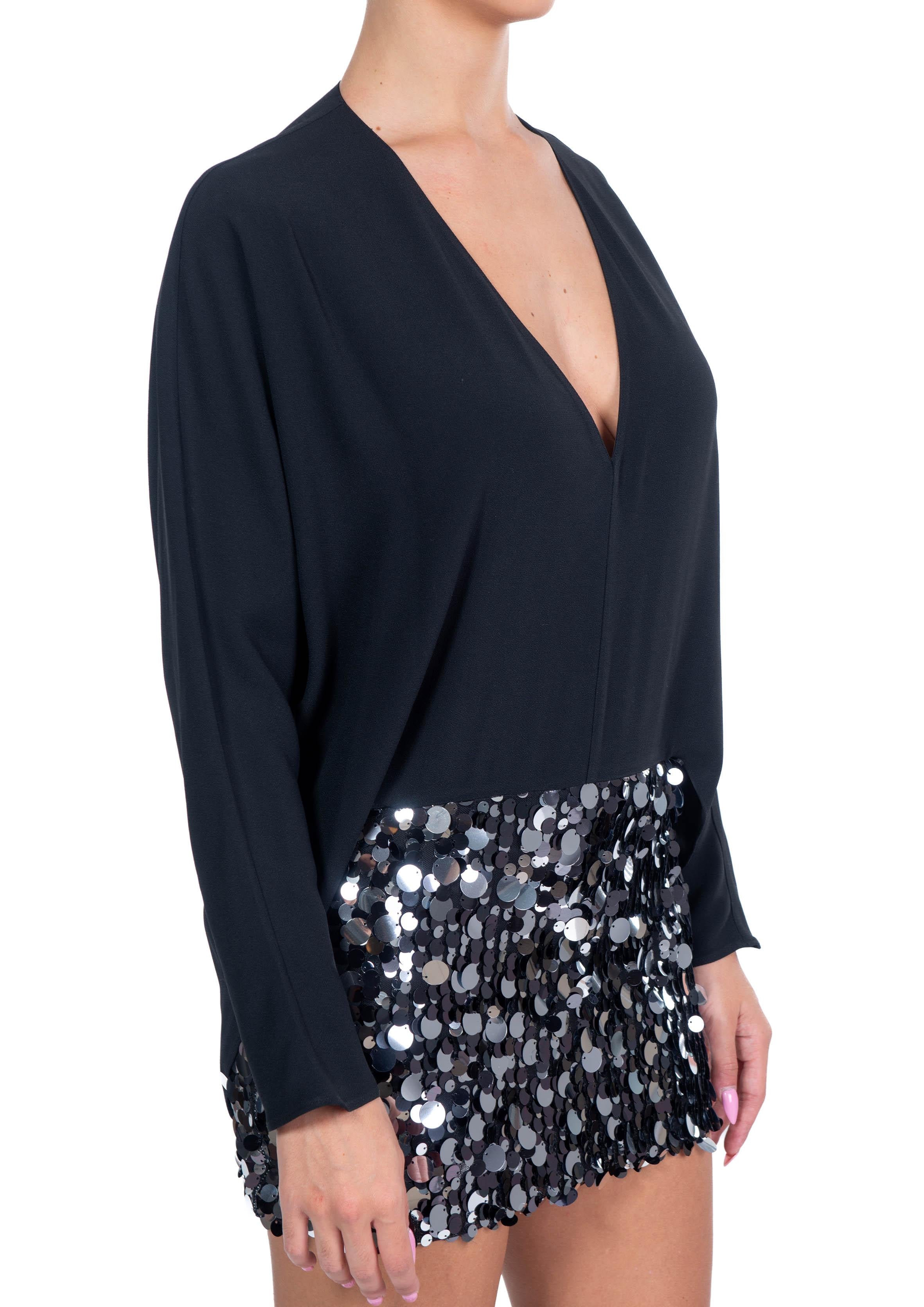 Mini abito paillettes J4071058 N JUCCA