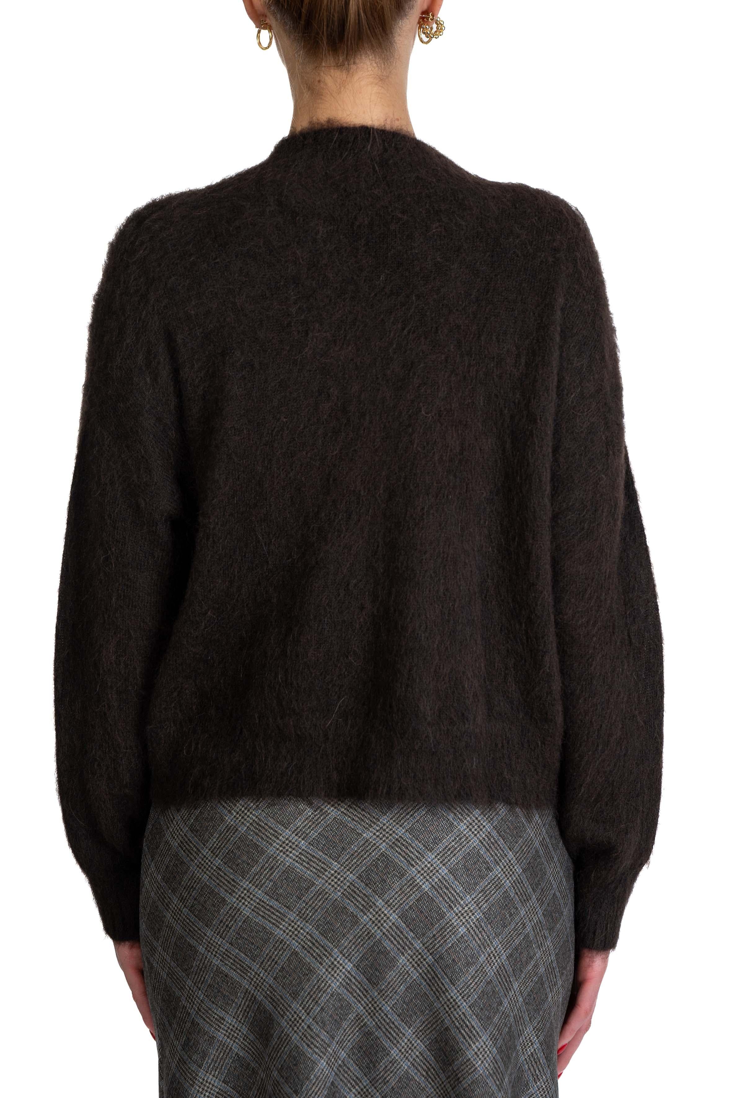 Cardigan corto testa di moro 61289 61289 WENGE D.EXTERIOR