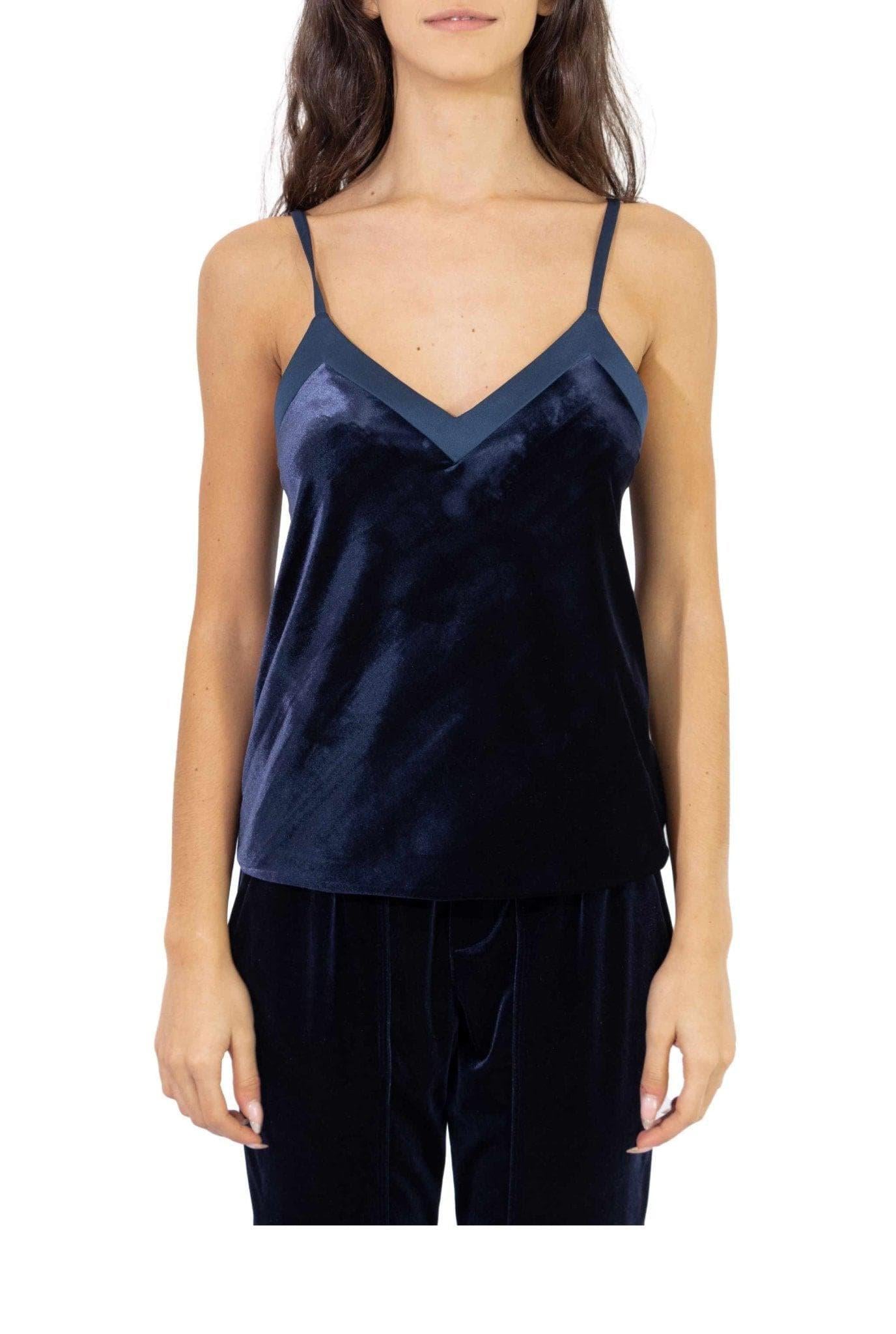 Top in velluto blu 3902 2894 B ALICE MILLER
