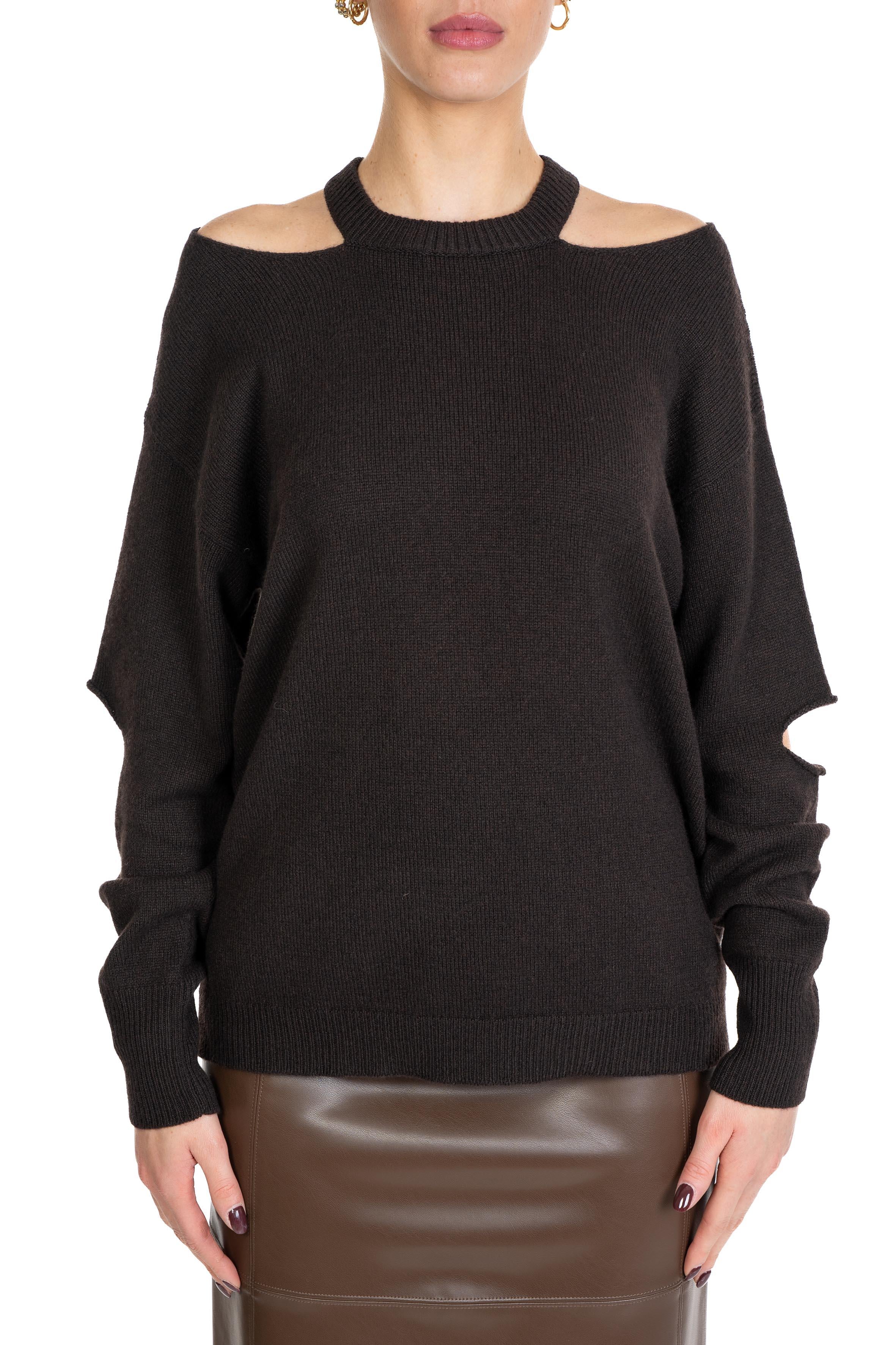 Maglia cut-out girocollo testa di moro 32006 MORO FEDERICA TOSI