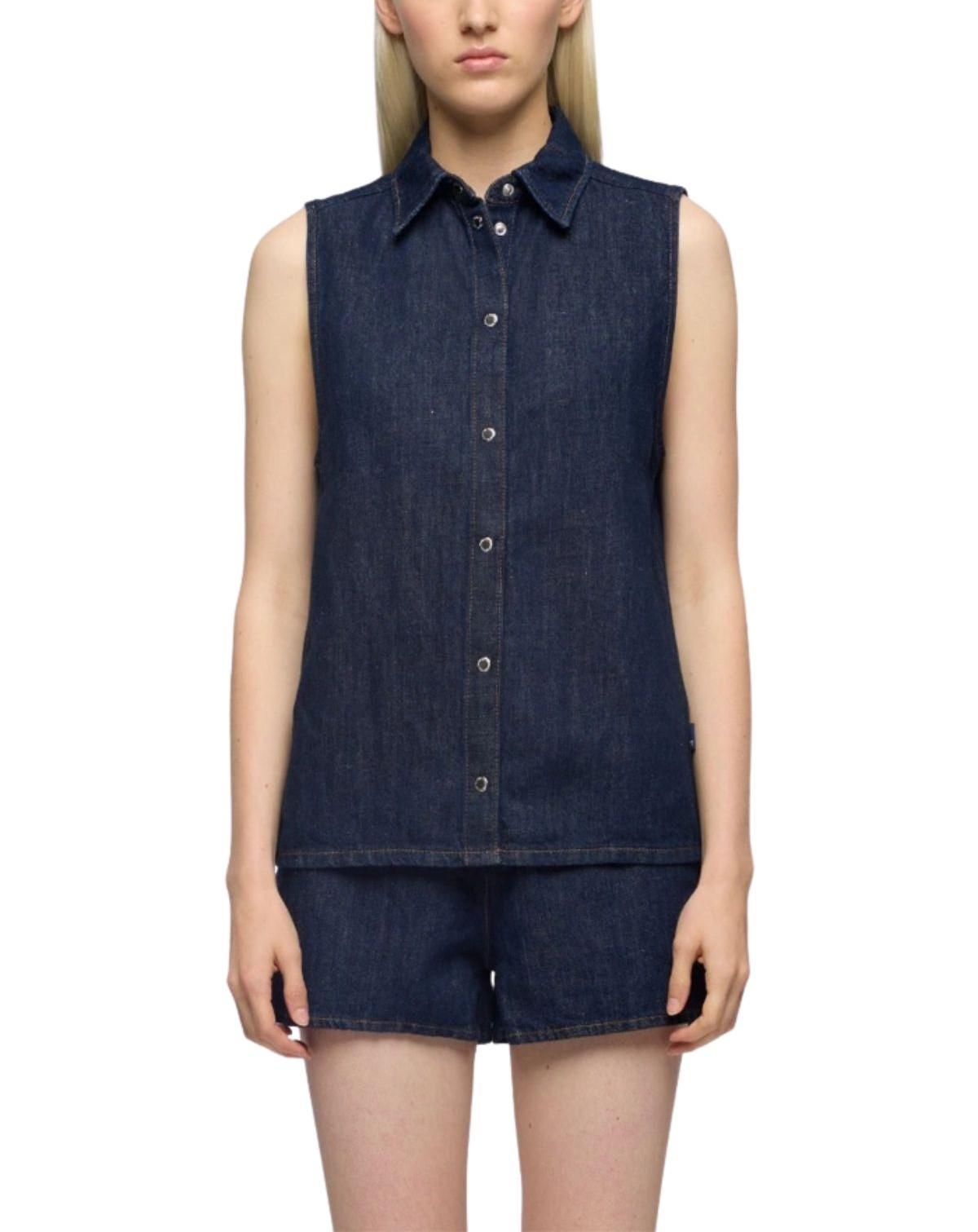 Camiciajeans Sleeveless Shirt SLEEVELESS SHIRT BLOSSOM BLU 7 FOR ALL MANKIND