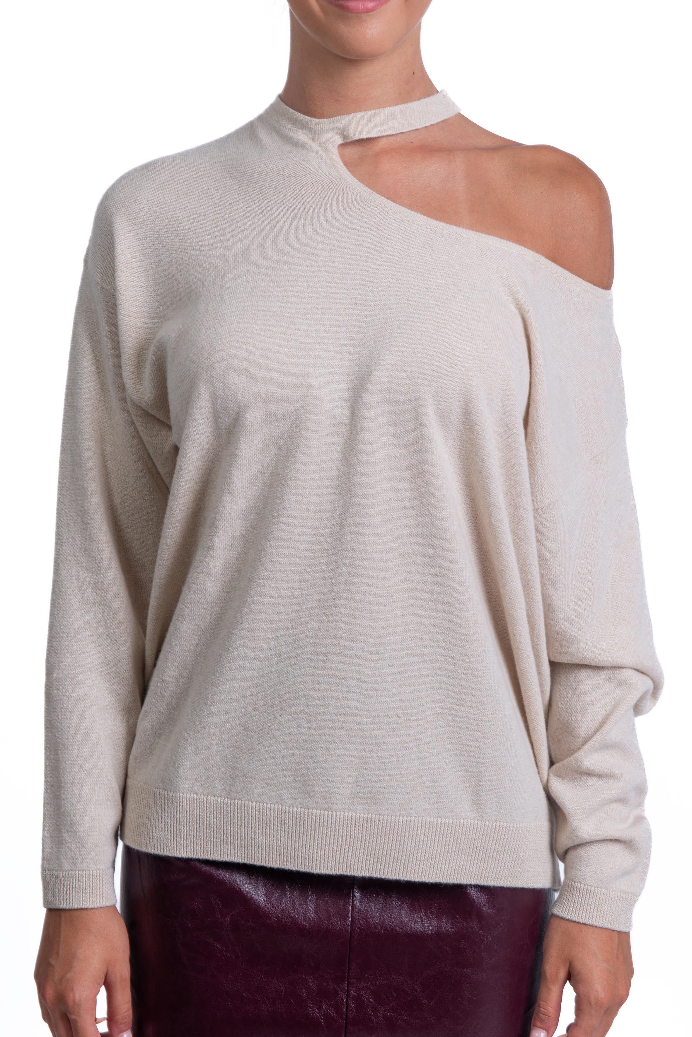 Maglia panna cut-out<BR/><BR/><BR/> 32002 P FEDERICA TOSI