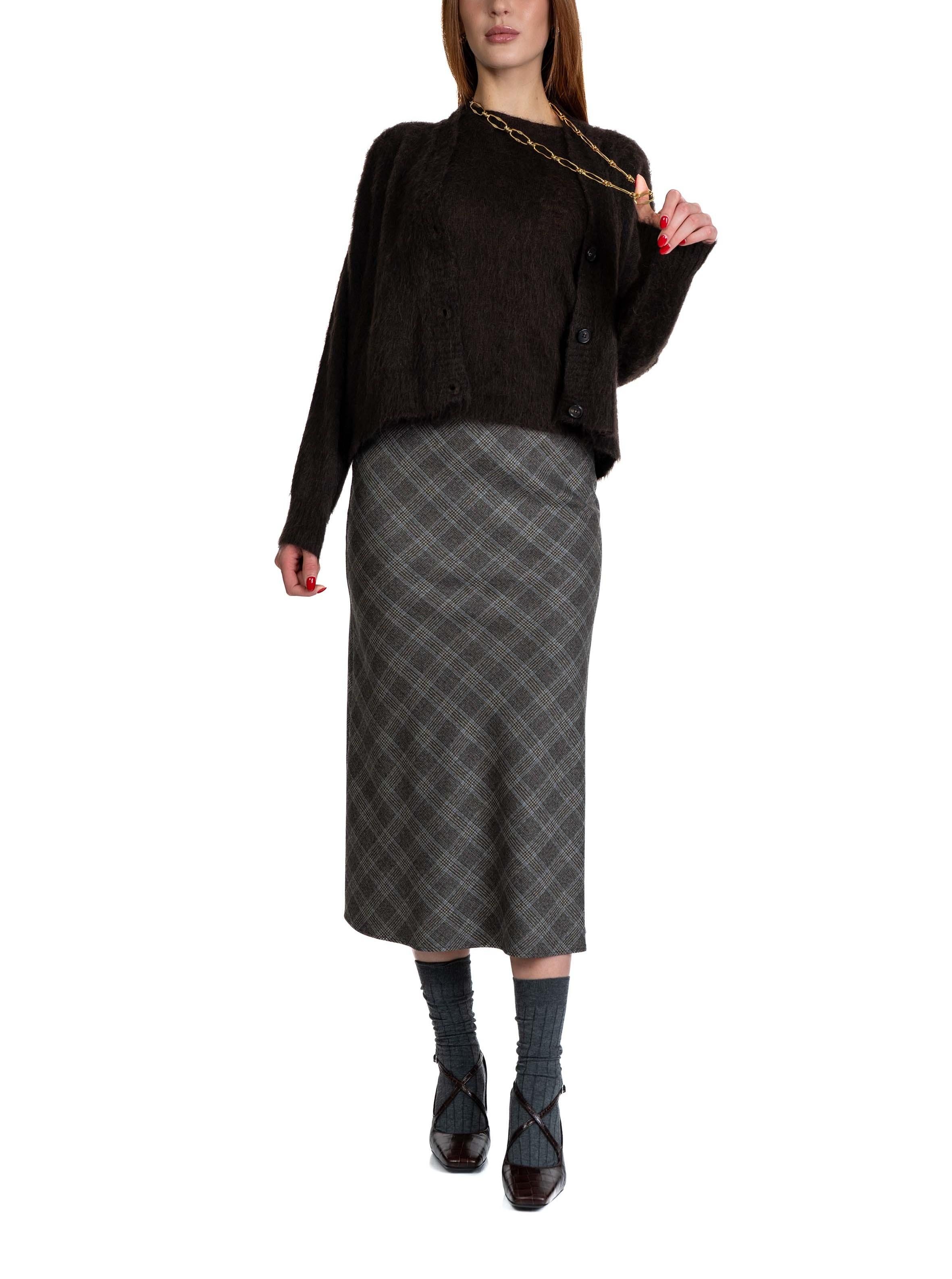 Cardigan corto testa di moro 61289 61289 WENGE D.EXTERIOR