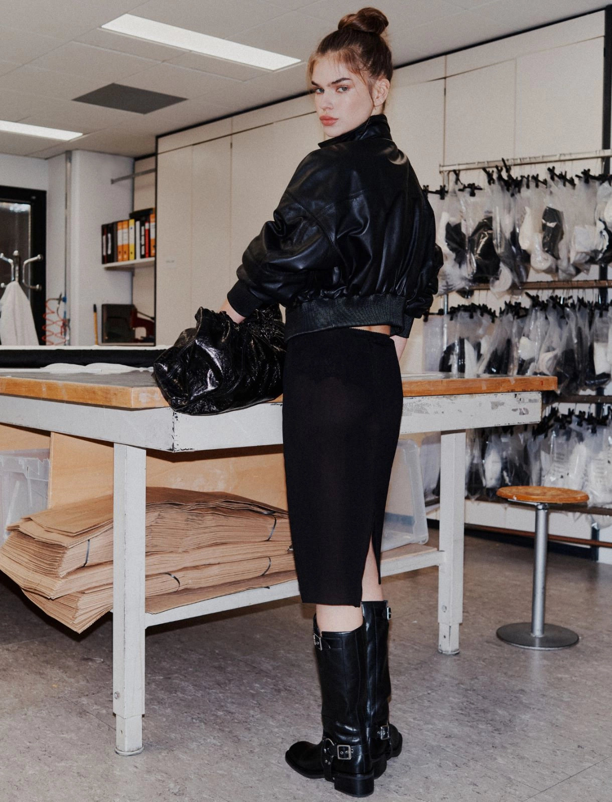 gonna nera fluida LINGERIE 004 MARELLA