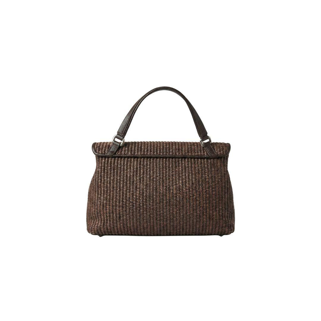 Borsa Postina S vimini brown sottobosco POSTINA S VIMINI BROWN SOTTOBOSCO ZANELLATO