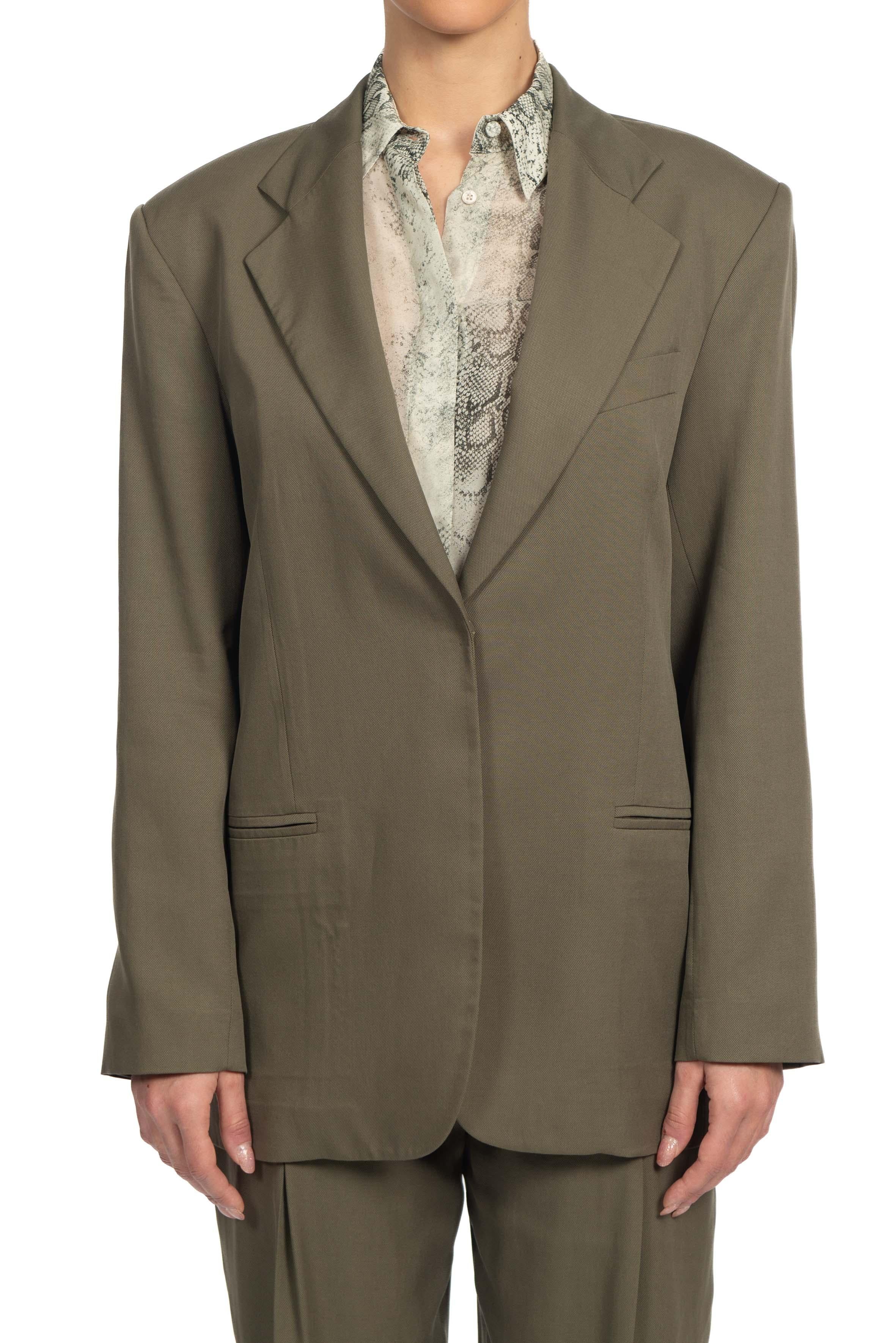 Giacca over in canvas verde militare. 40301 MILITY 88 FEDERICA TOSI