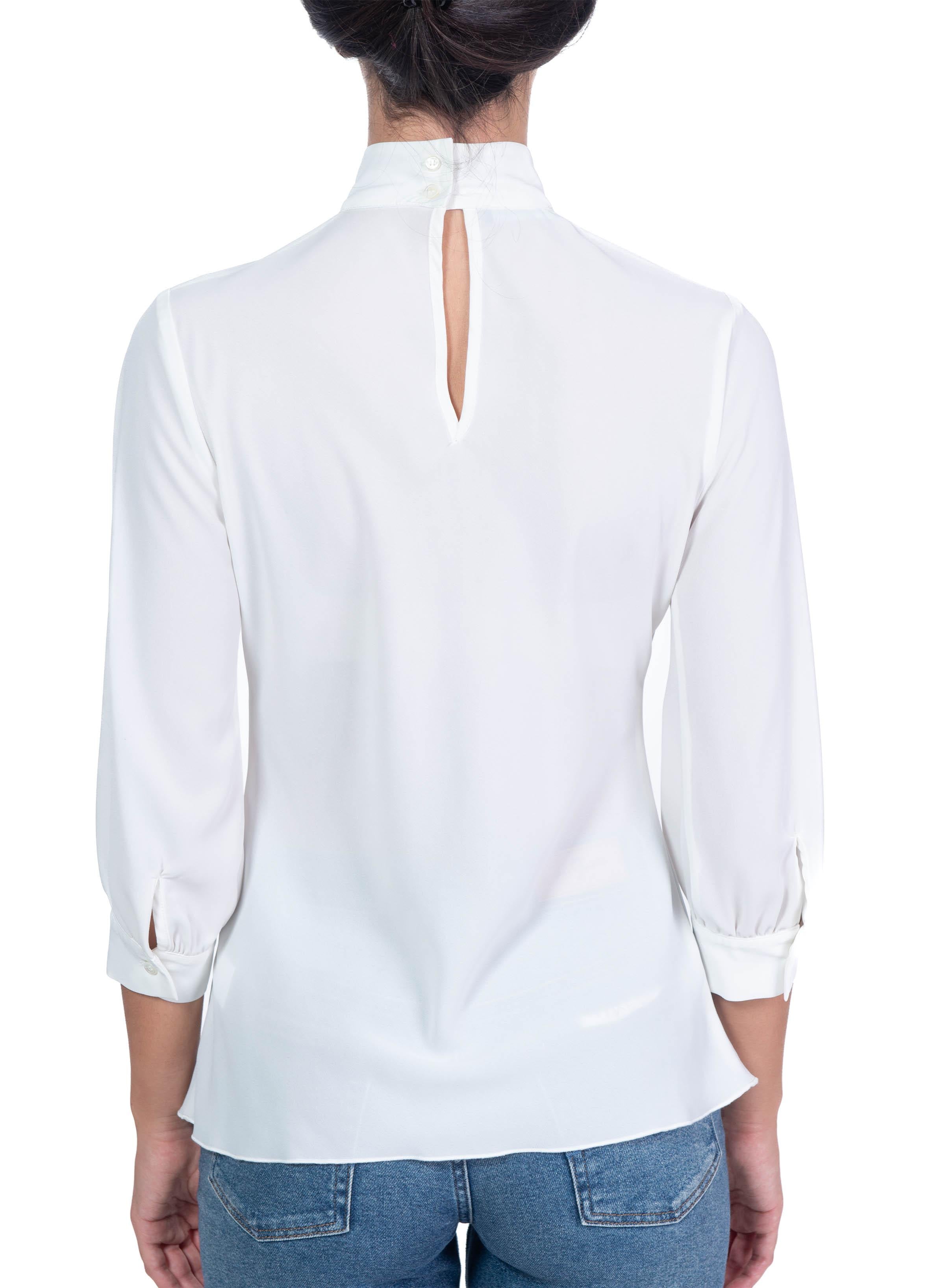 Blusa scollo a goccia bianco 4065 2859 BI ALICE MILLER