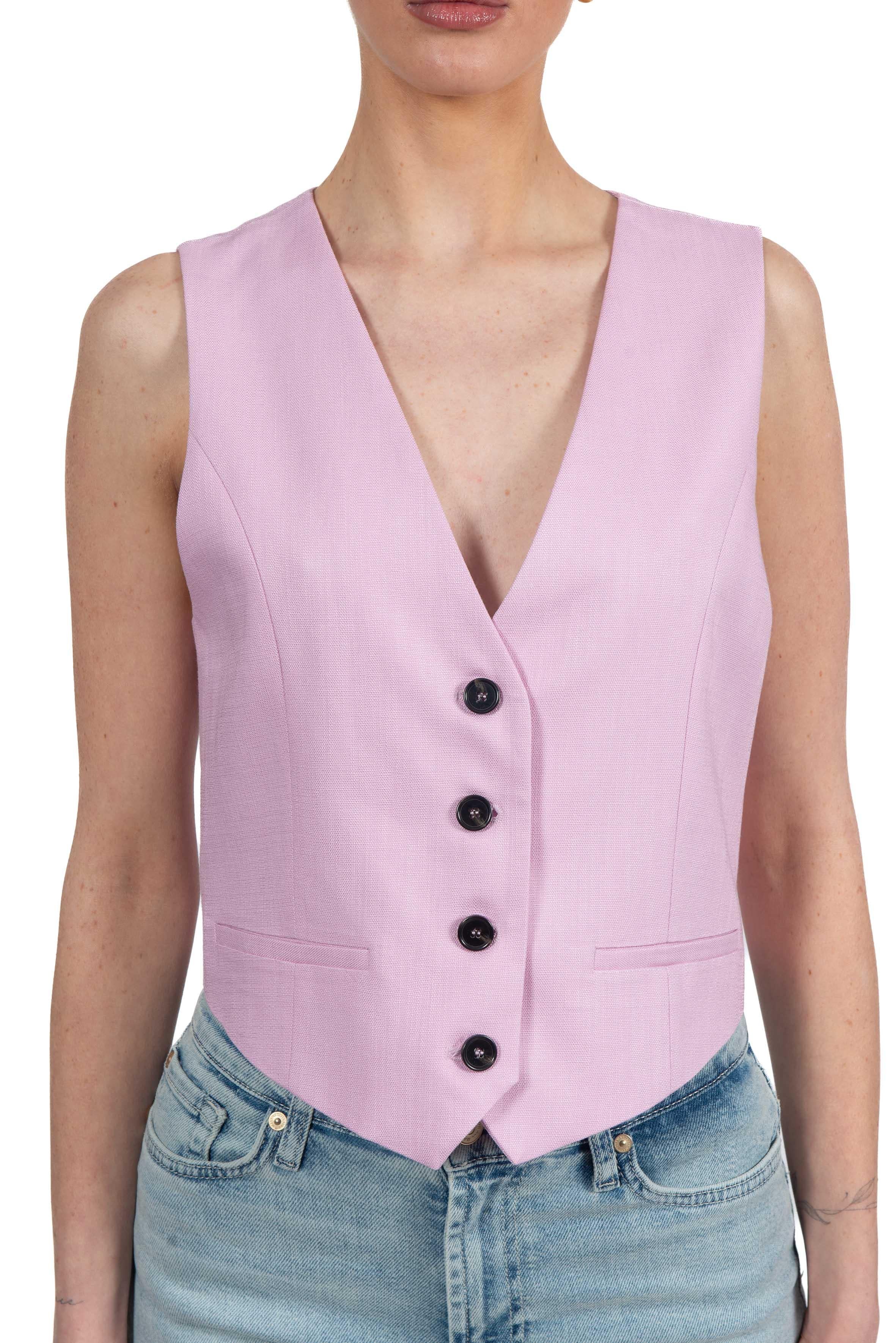 Gilet rosa. 4041MDW03 PINK MSGM