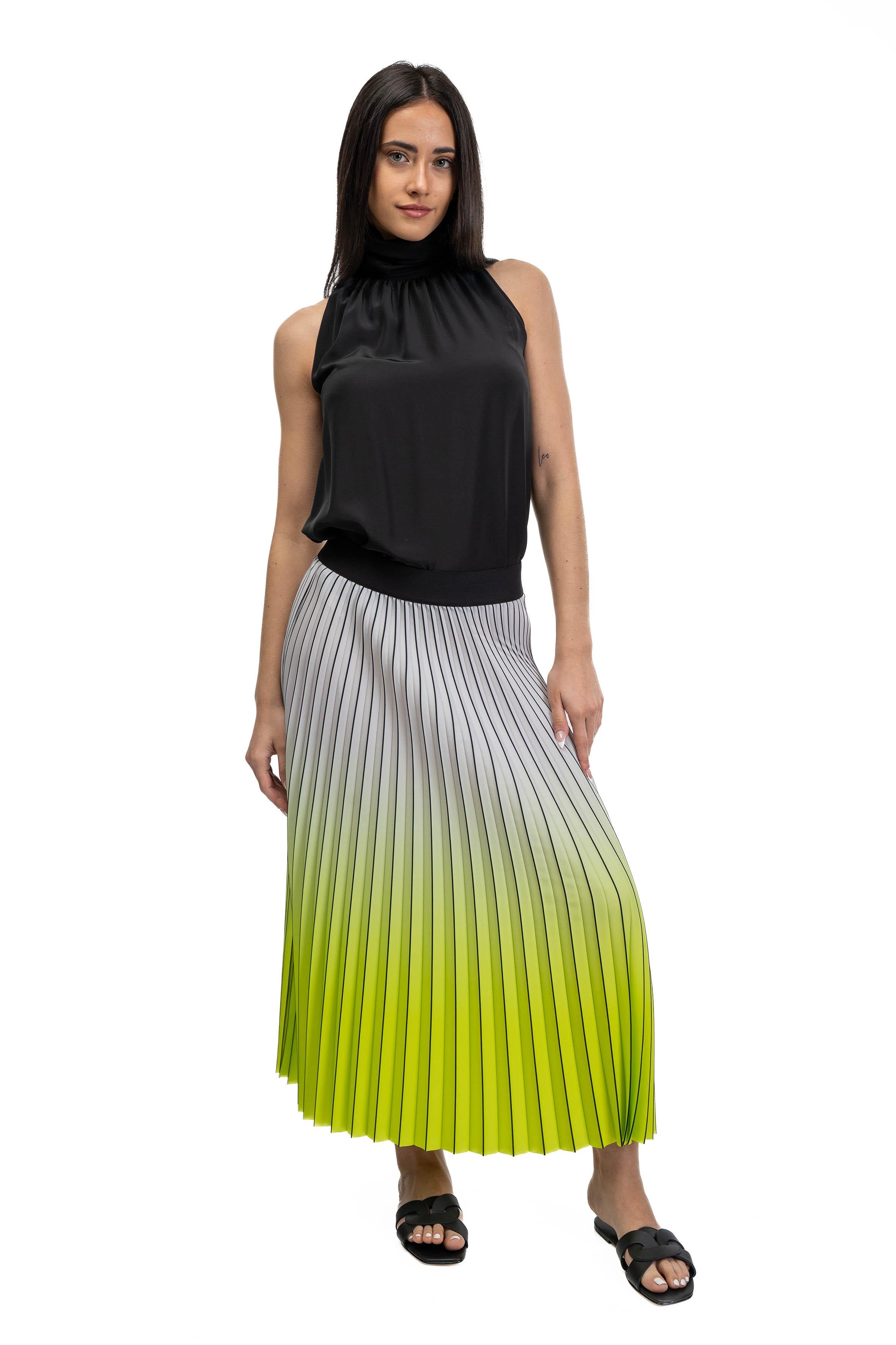 Top in seta nero F5SS03 Y69 LIVIANA CONTI