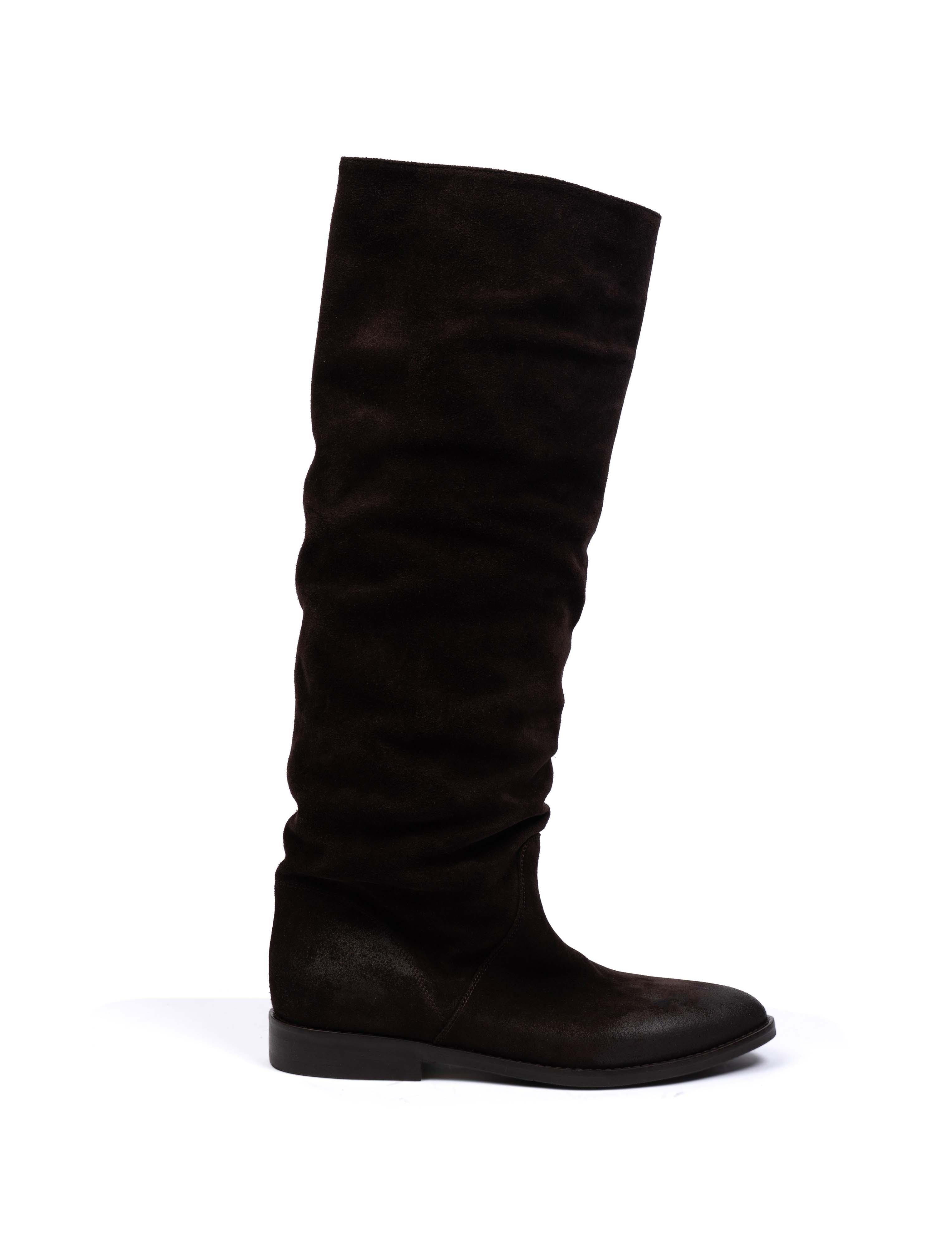 Stivale in camoscio marrone A5729 EBANO STRATEGIA