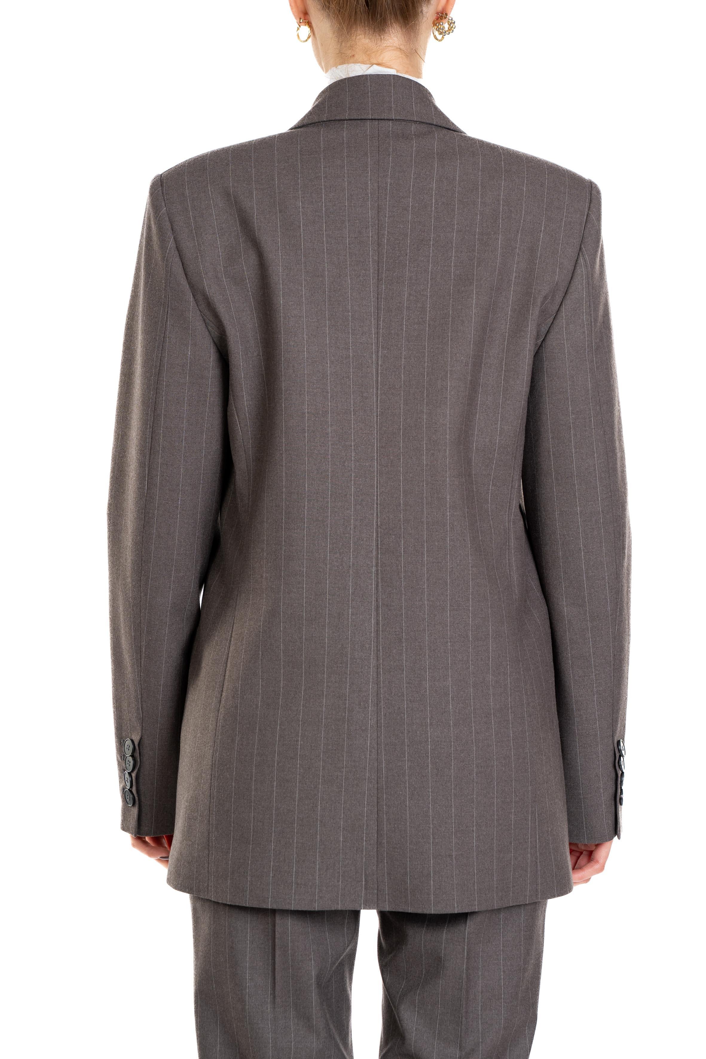 Giacca gessata tortora 4693 4389 TAUPE ALICE MILLER