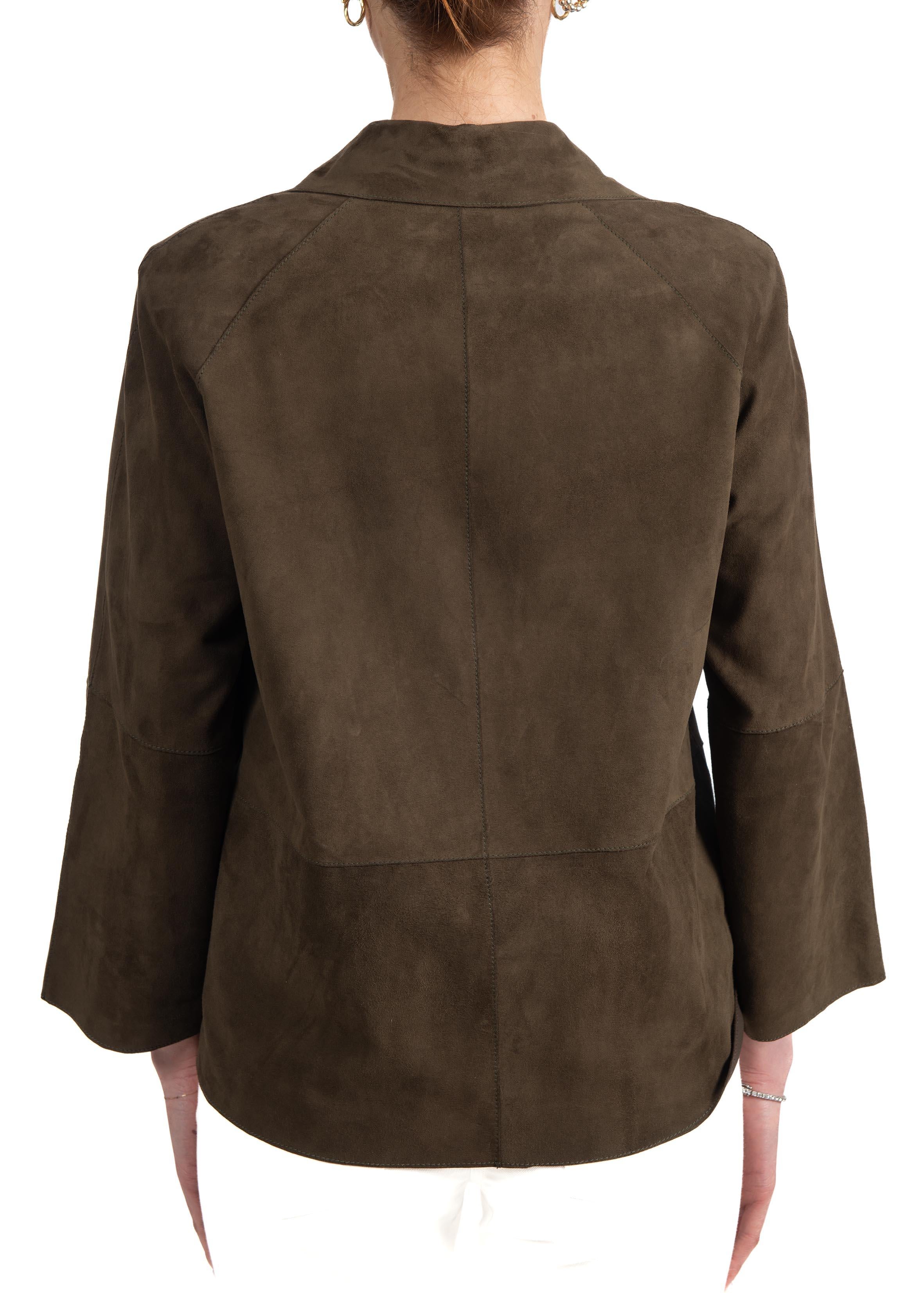 Giacca in camoscio Lara marrone LARA 126 THE JACKIE LEATHERS