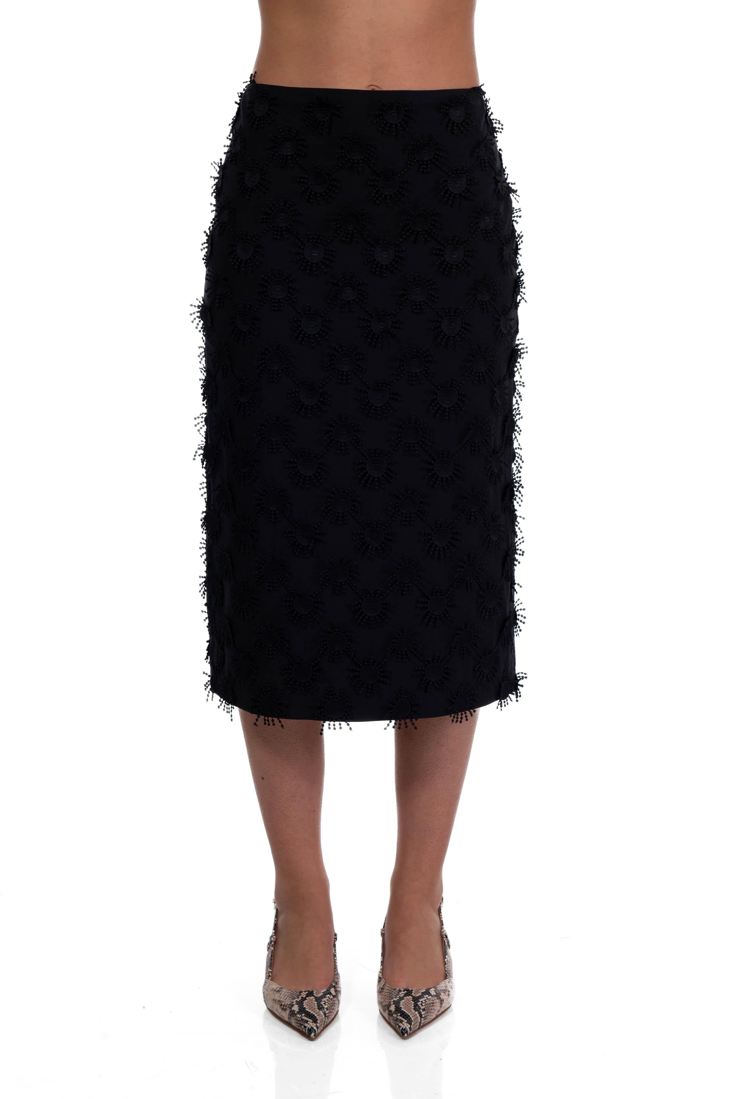 Longuette nera con applicazioni a rilievo 3841MDD11 257121 99 BLACK MSGM