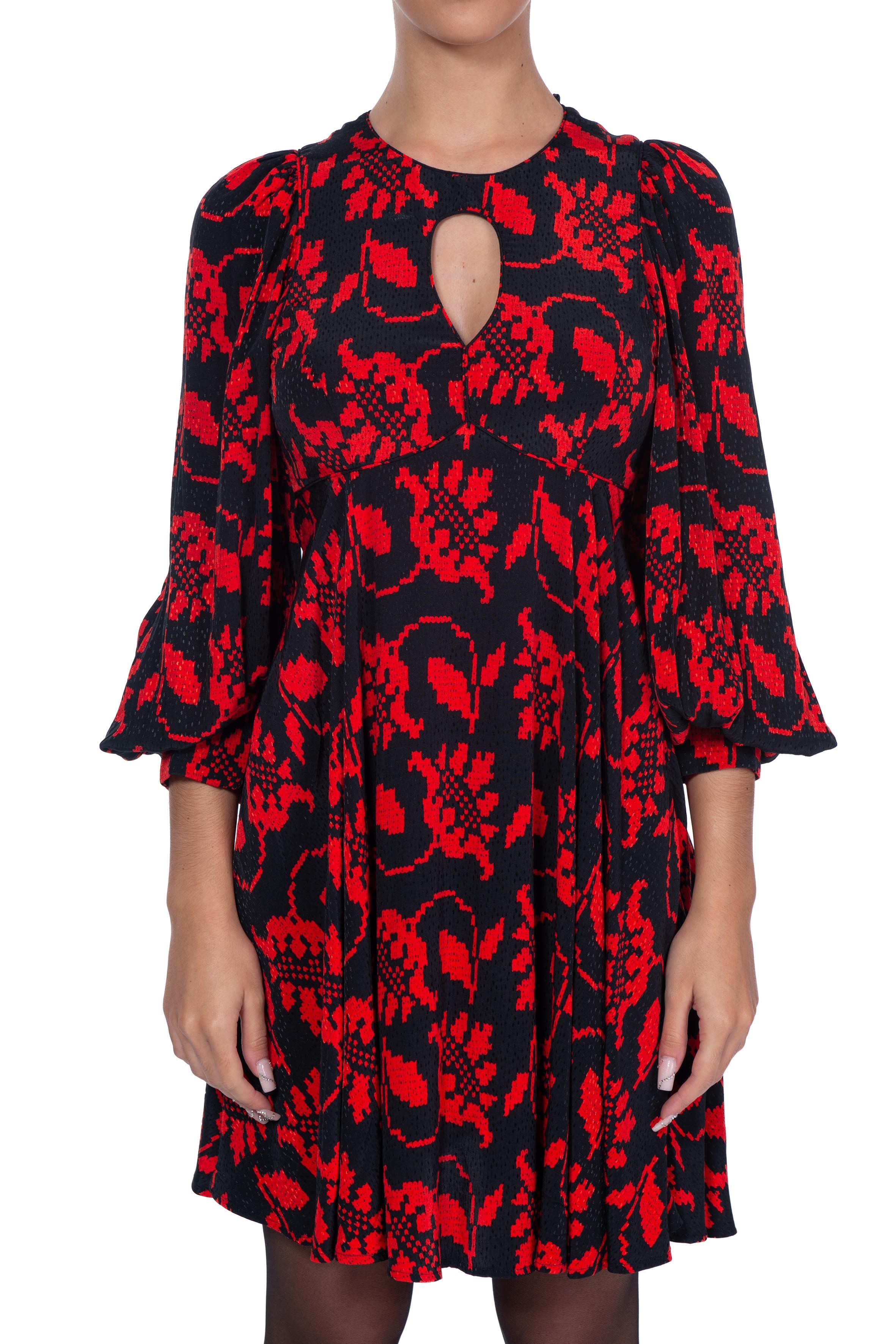 Abito Gendy fantasia rosso e nero GENDY R ESSENTIEL ANTWERP
