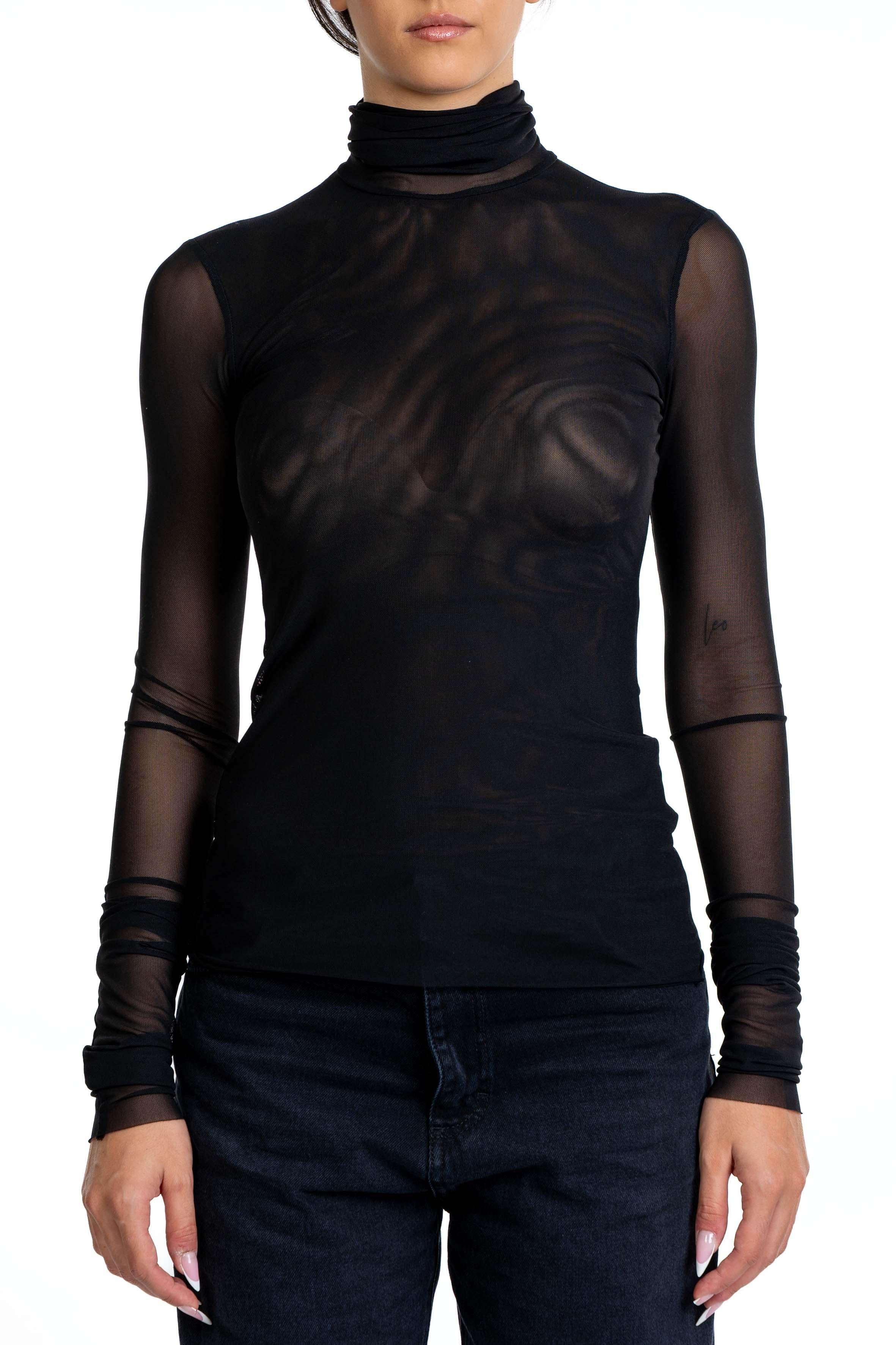 Maglia lupetto in tulle nero 4806 4276 NERO ALICE MILLER