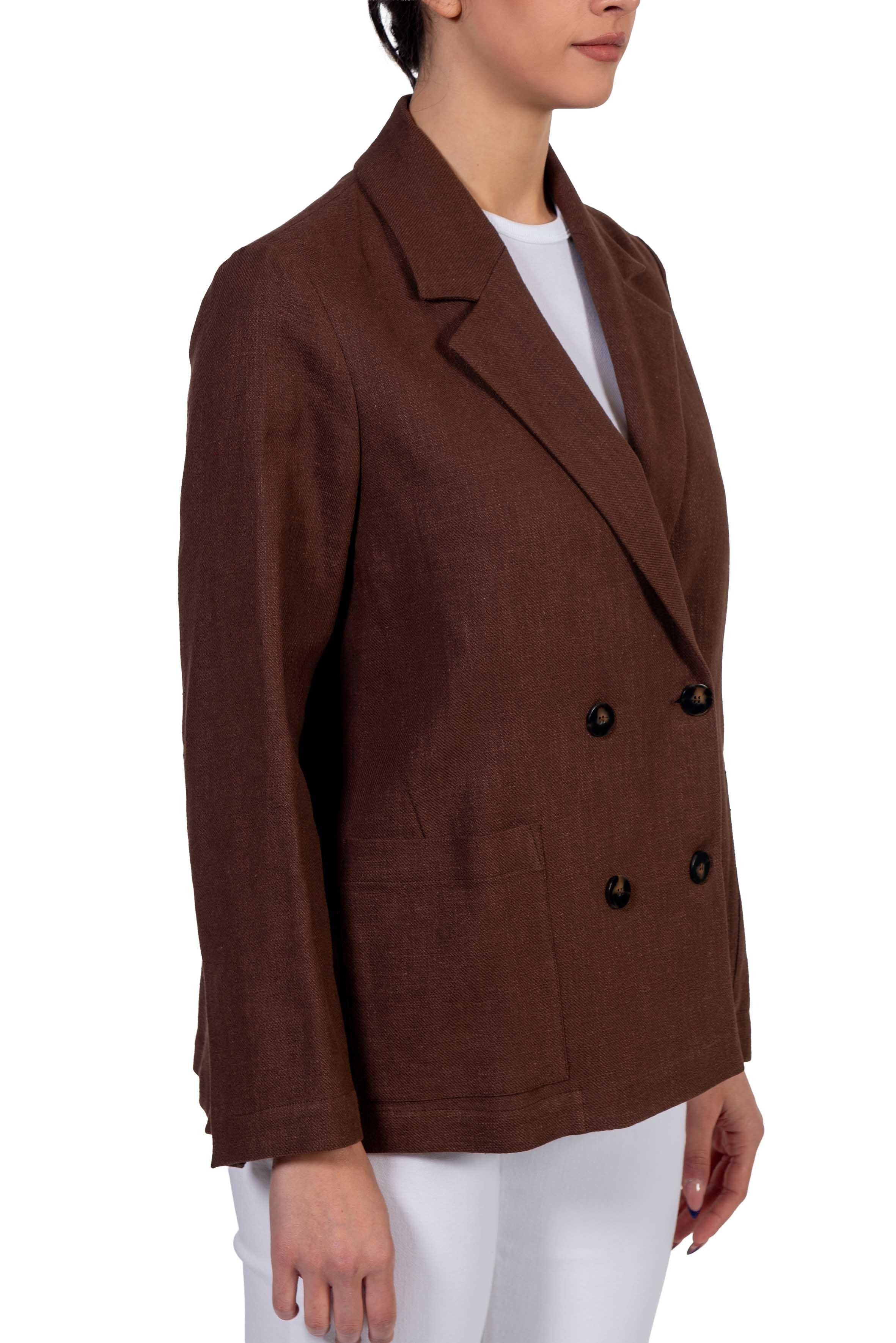 Giacca doppiopetto marrone over 4870 4418 MORO ALICE MILLER