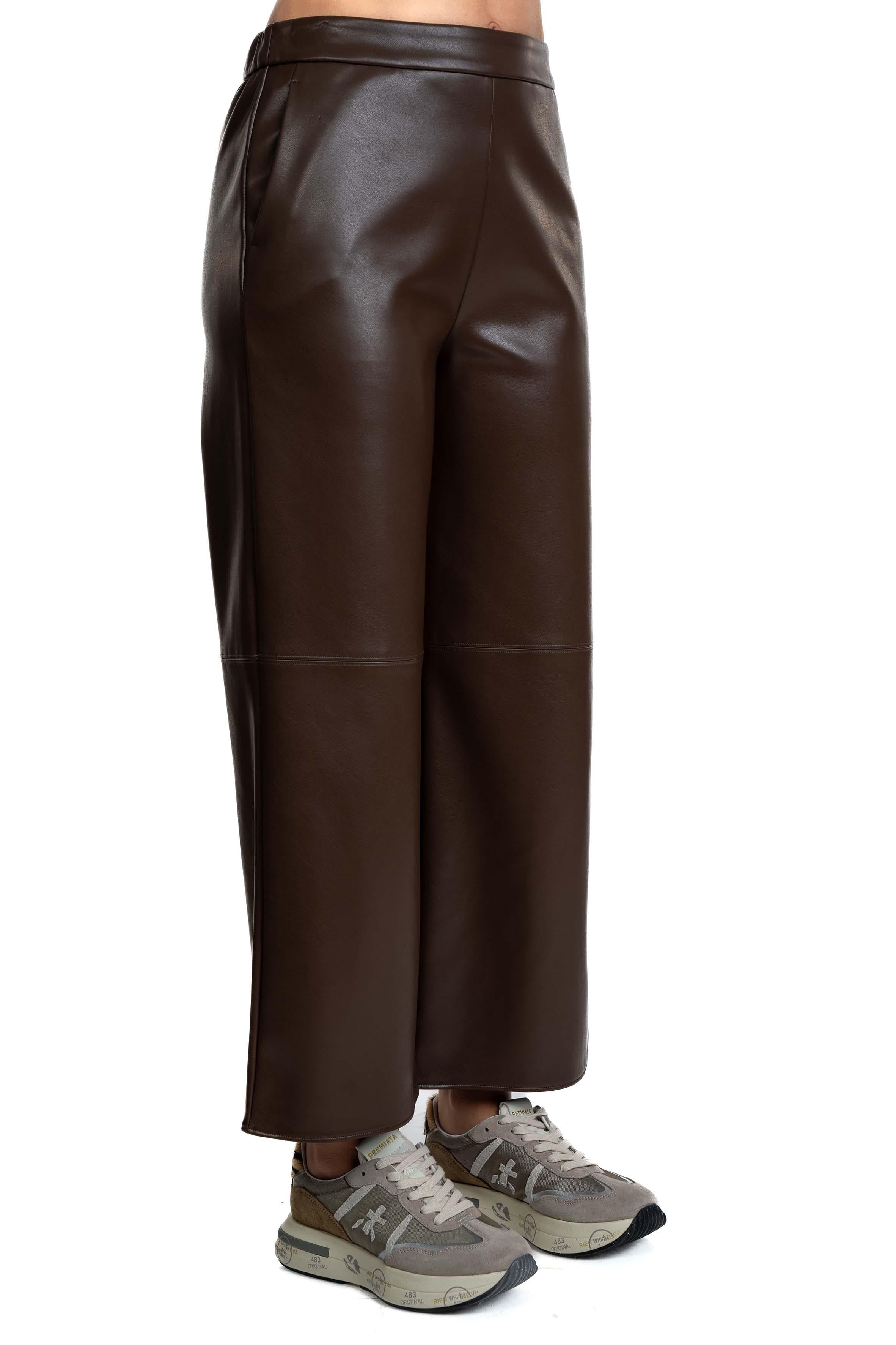 Pantalone Amati in ecopelle marrone AMATI 001 MAX MARA
