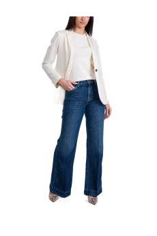 Giacca in jersey di cotone panna FD3409 001 panna CIRCOLO
