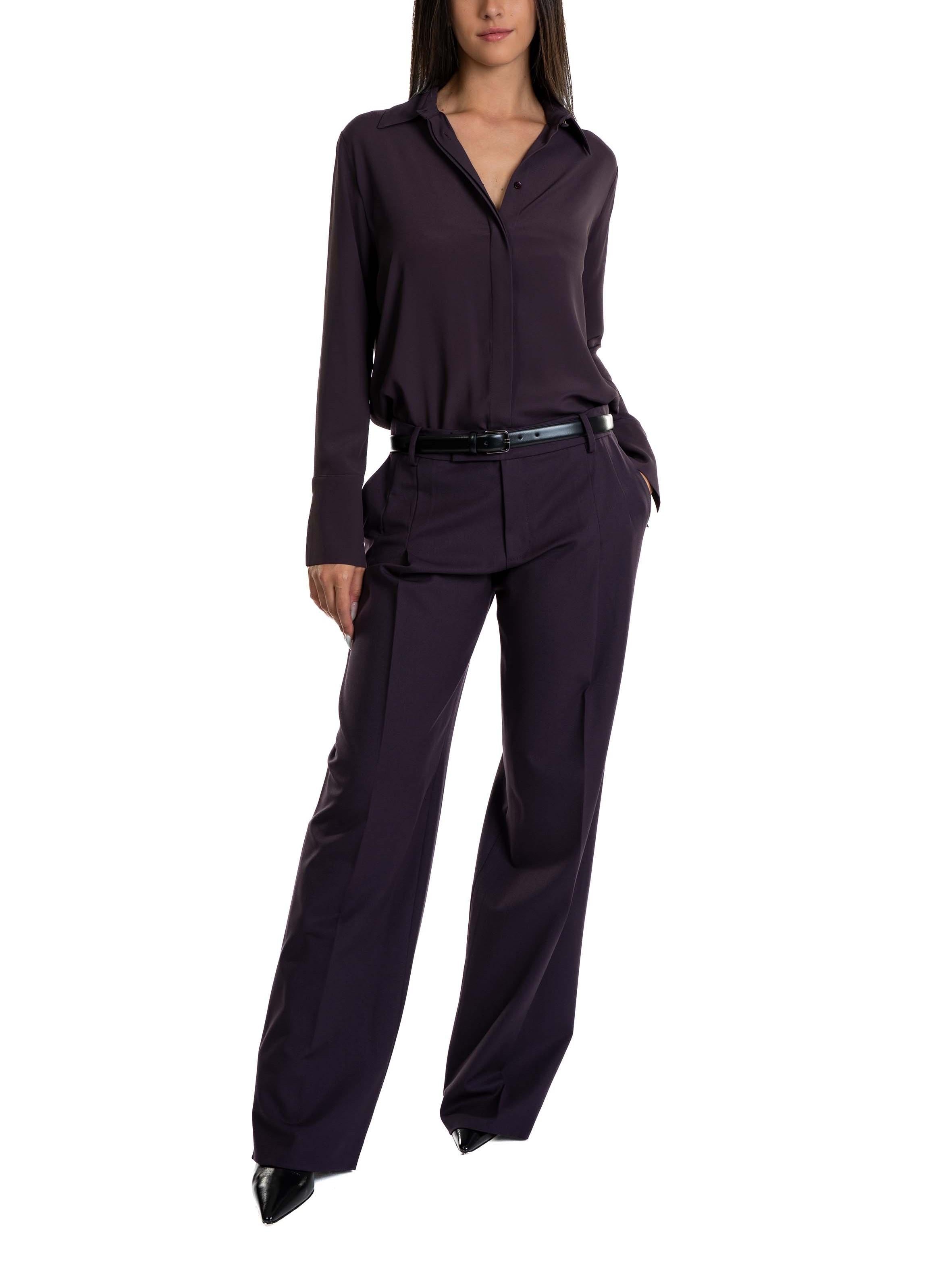 Camicia in misto seta 31105 MELANZANA FEDERICA TOSI
