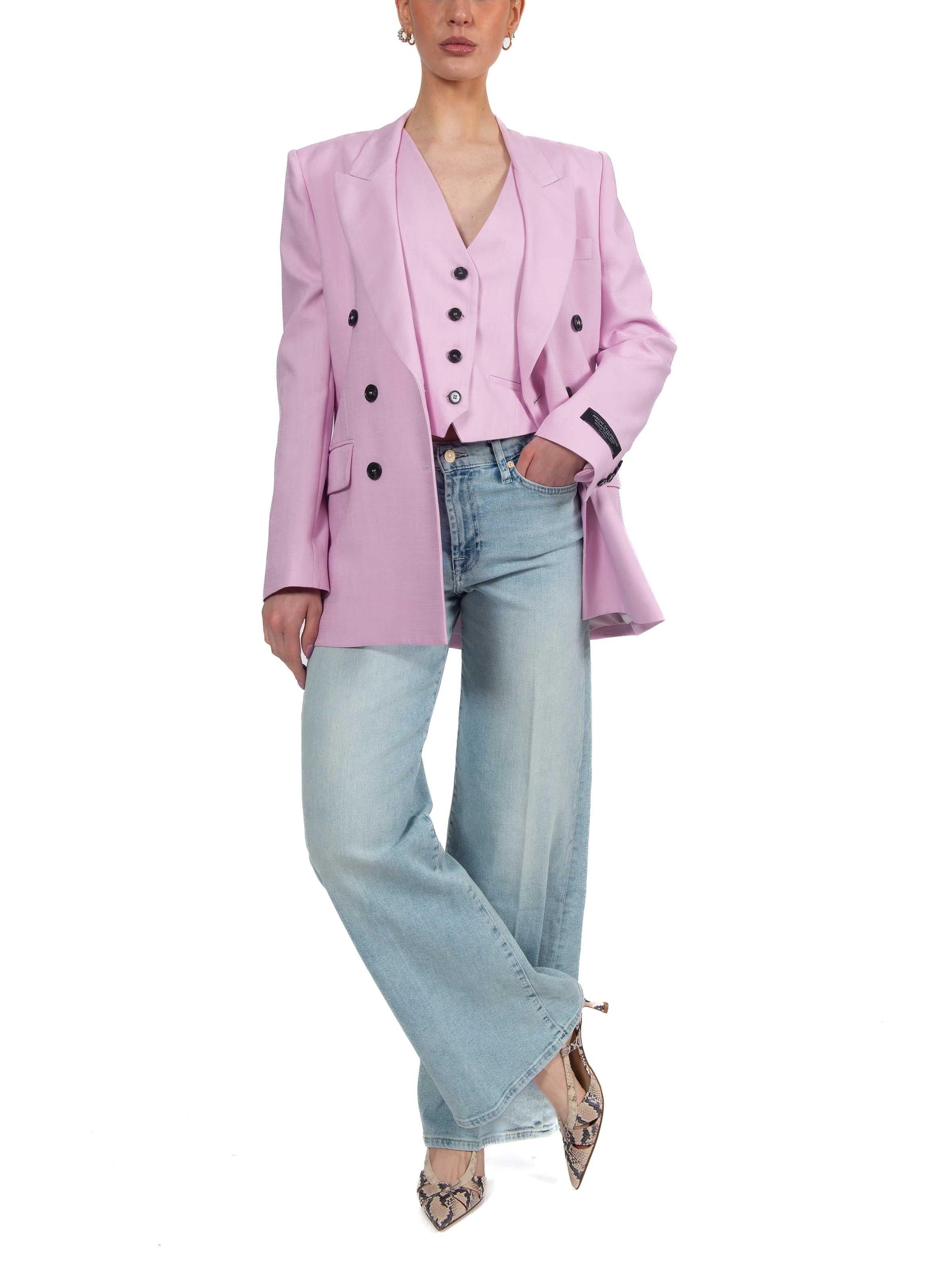 Giacca doppio petto rosa MSGM 4041MDG13 PINK MSGM