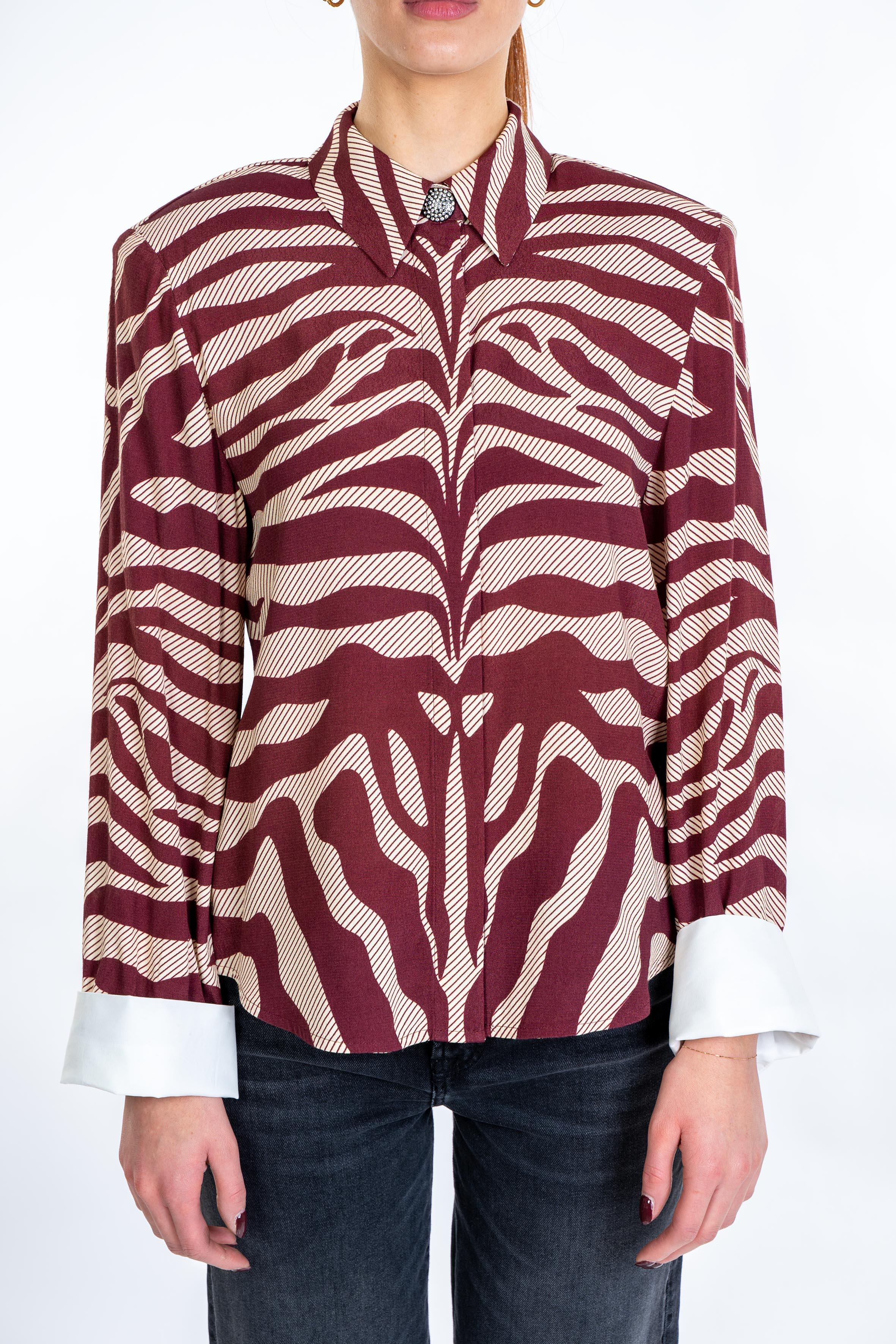 Blusa Ishow bordò ISHOW OFF WHITE ESSENTIEL ANTWERP