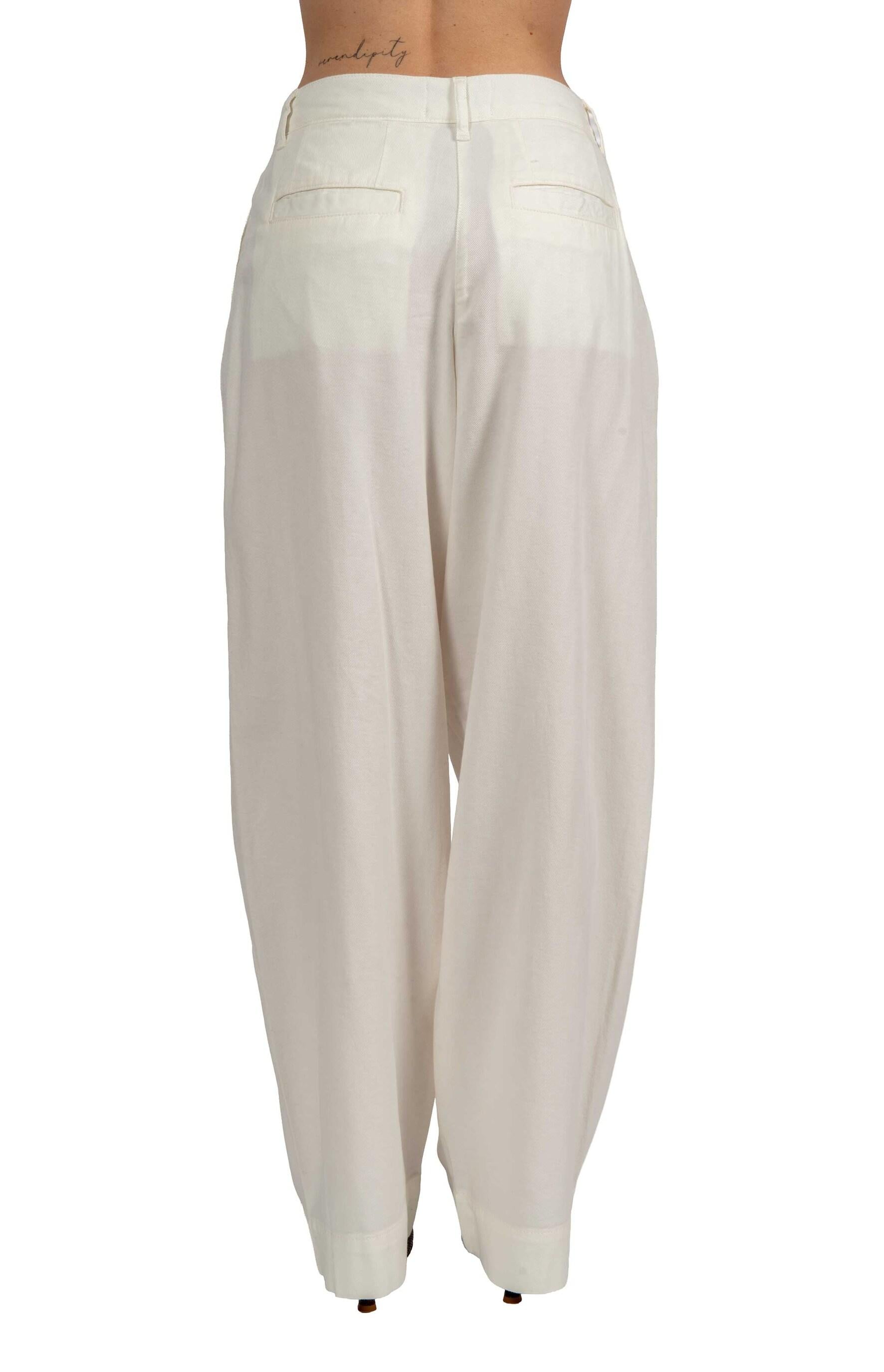 Pantaloni a gamba larga bianchi JOVIAAL PANTS OFF WHITE ESSENTIEL ANTWERP