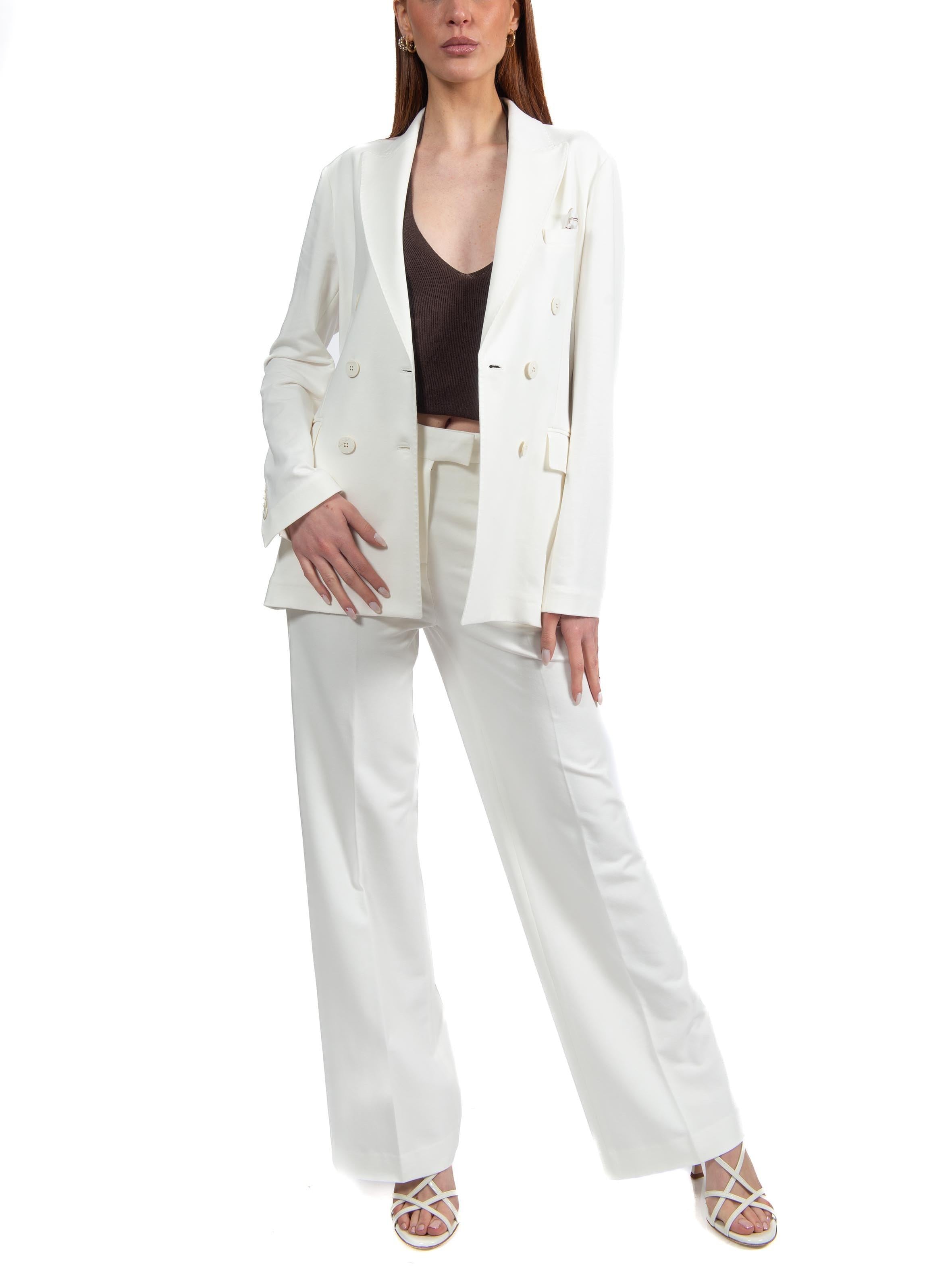 Giacca double breasted Circolo 1901. FD3820 SIMPLY WHITE CIRCOLO
