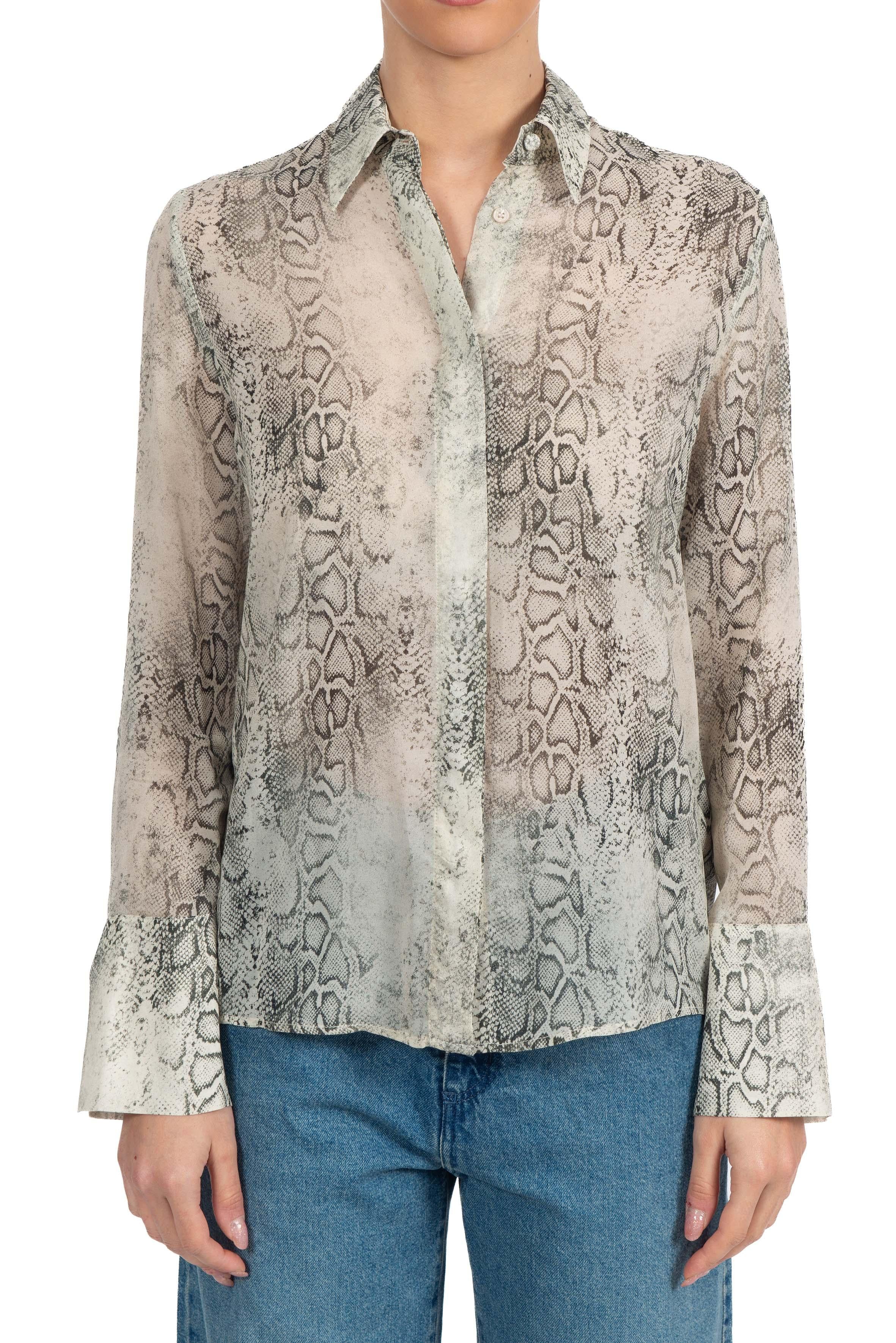 Camicia stampa pitone 41105 SABBIA 35 FEDERICA TOSI