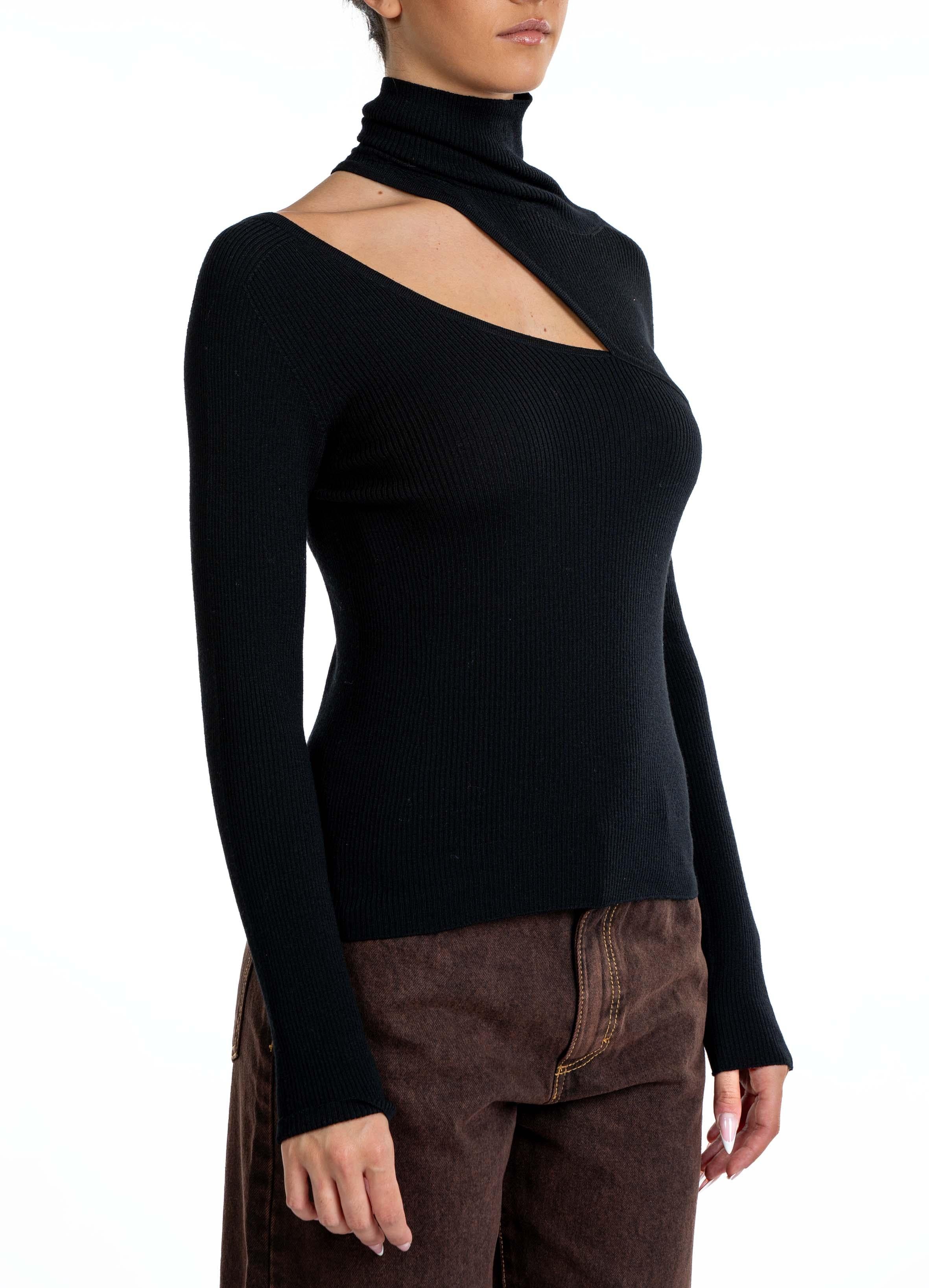 Maglia collo alto 61413 NERO D.EXTERIOR