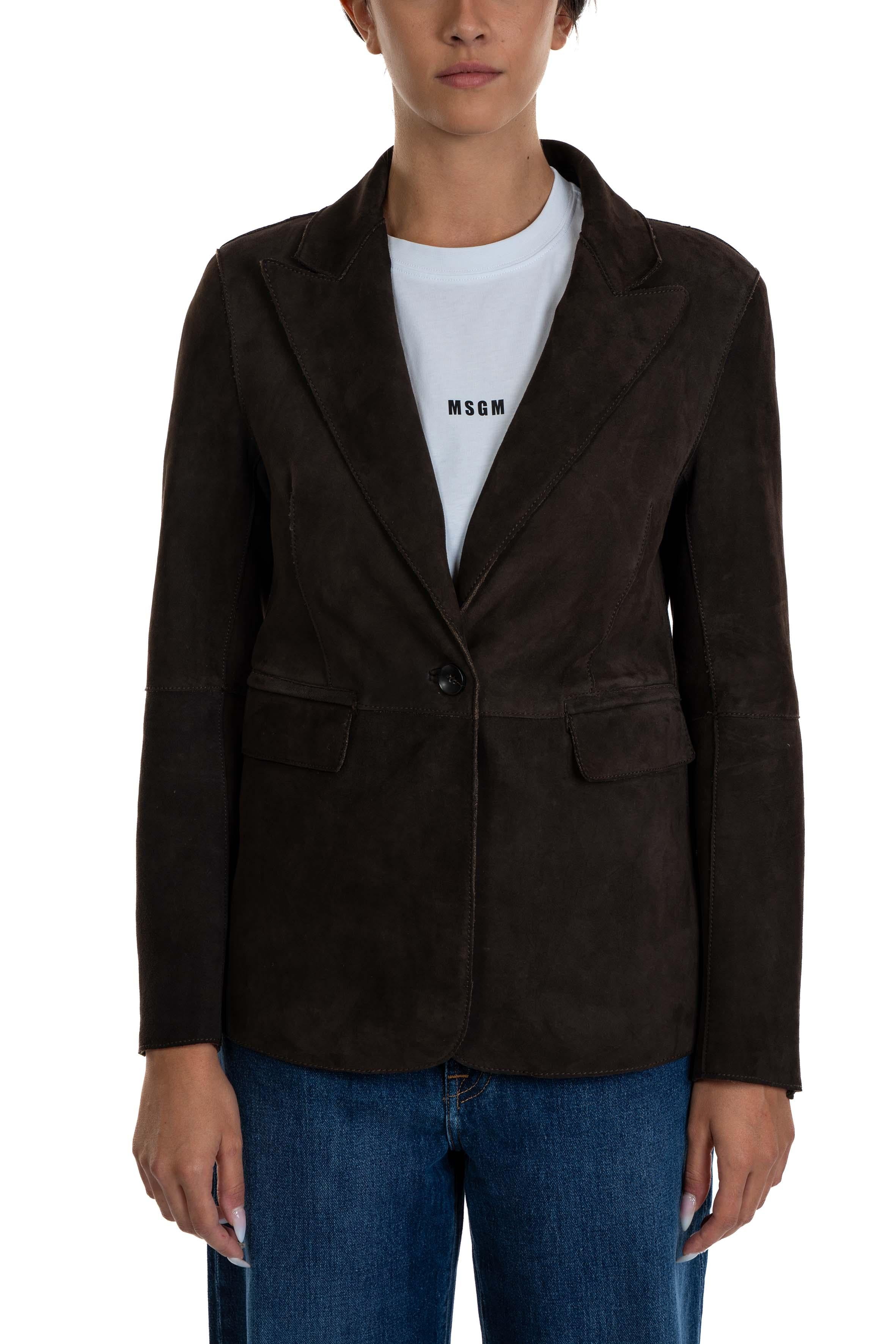 Giacca Bahia in suede BAHIA MOKA THE JACKIE LEATHERS