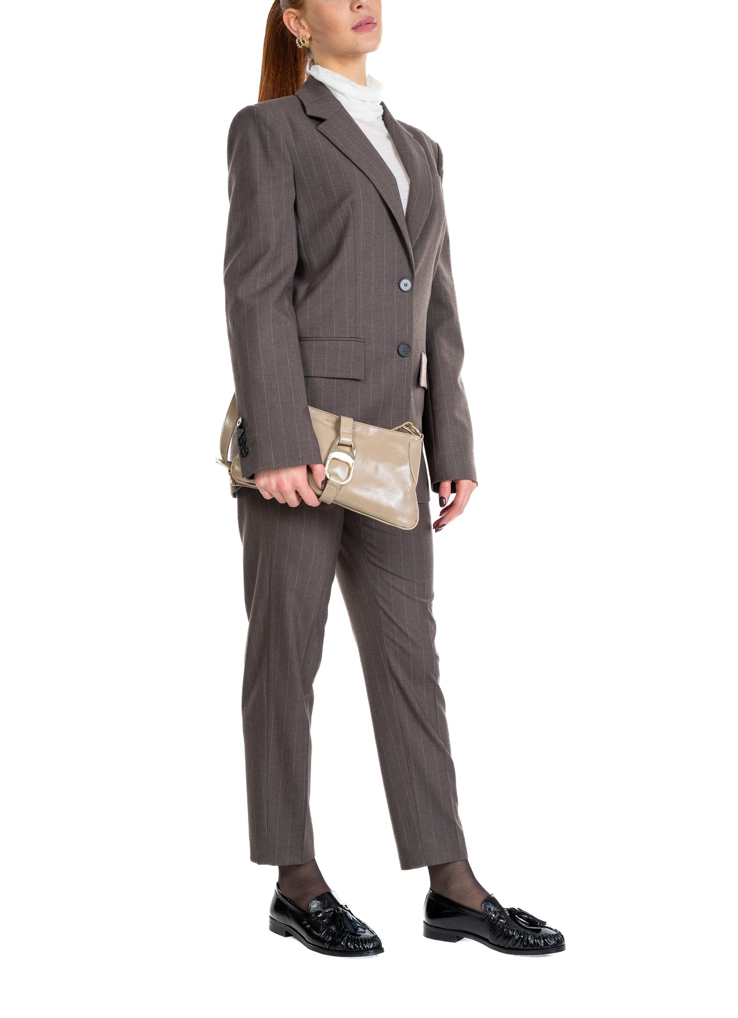 Giacca gessata tortora 4693 4389 TAUPE ALICE MILLER