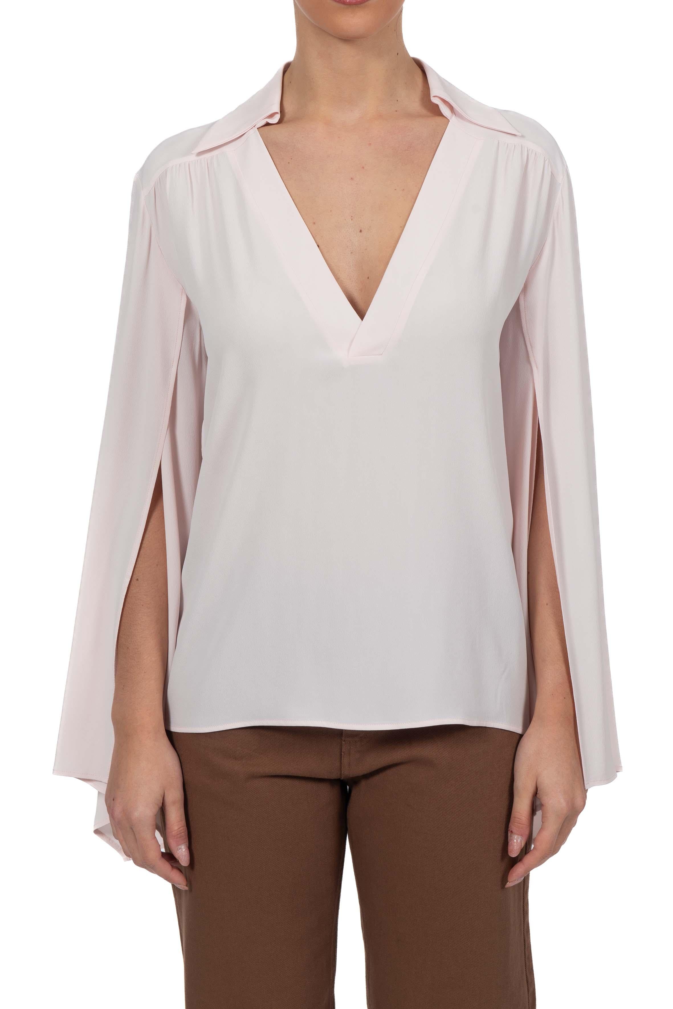Blusa scollo a V maniche a calla rosa 41104 41104 ROSA FEDERICA TOSI