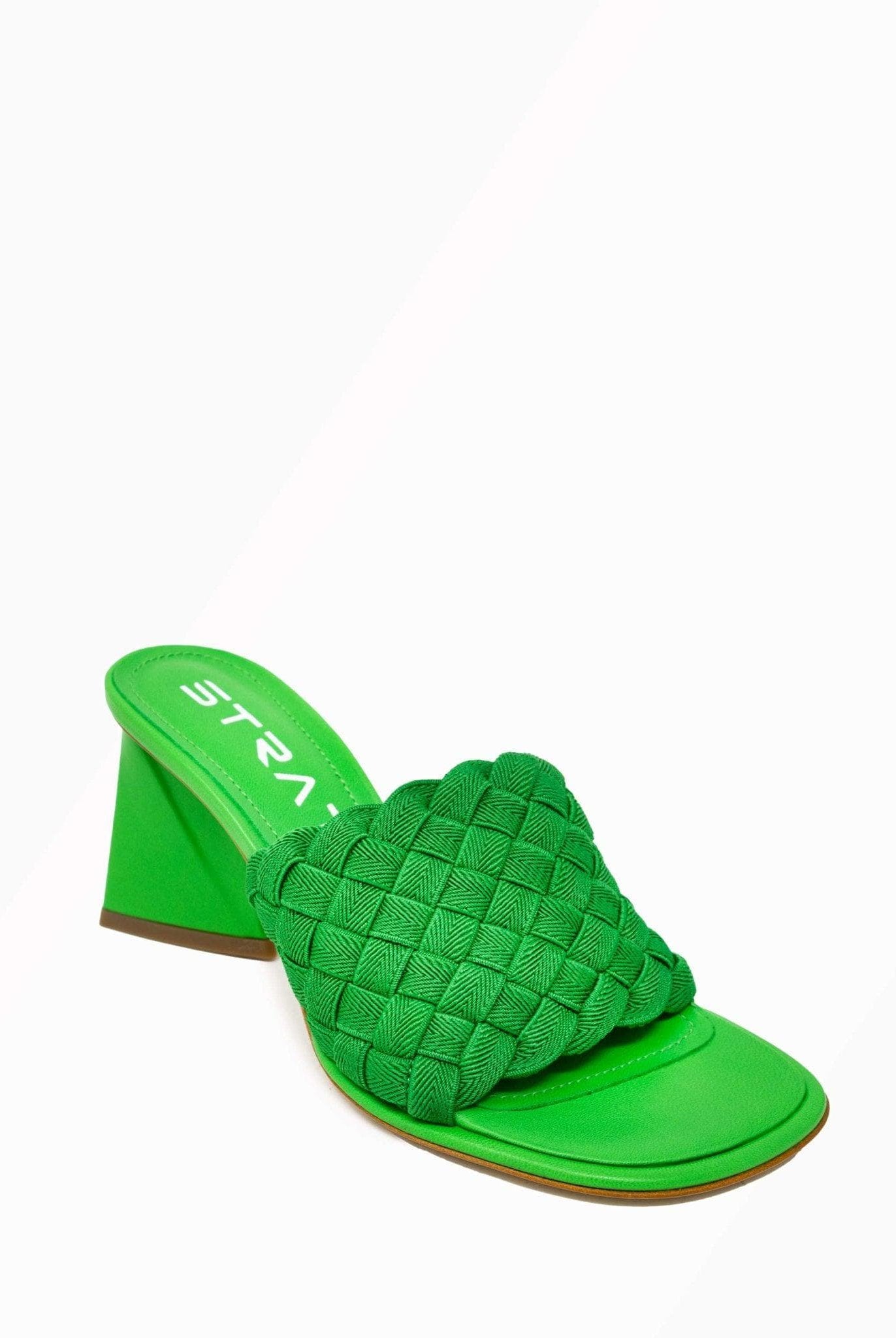 Sandalo con fascia intrecciata verde- Strategia -Giorgioquinto