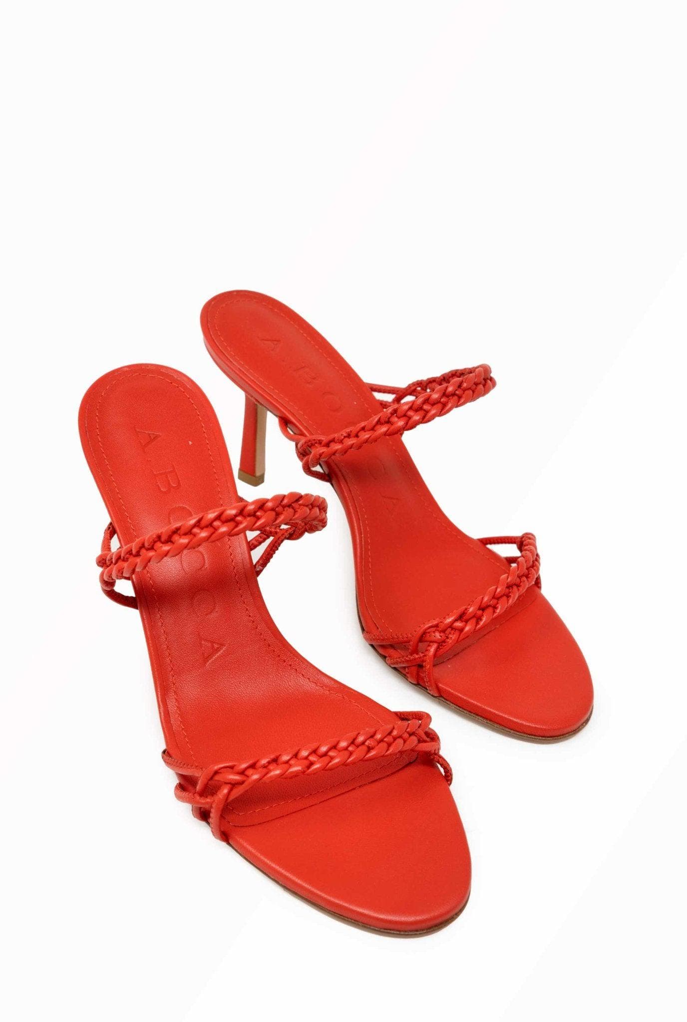 Scarpe 2025 rosse intrecciate