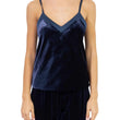 Top in velluto blu