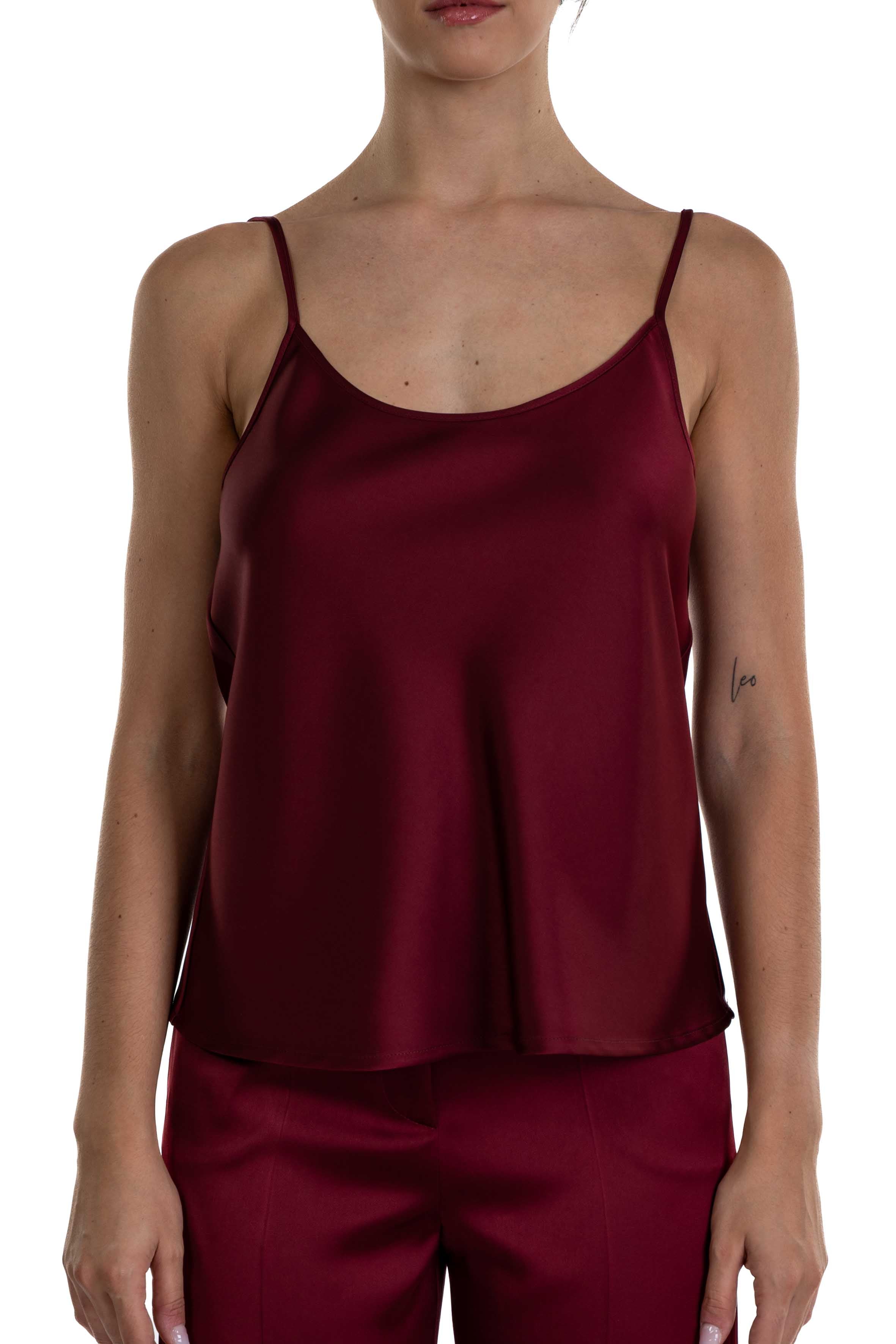 Top in raso bordò 4165 4331 BORDO ALICE MILLER 