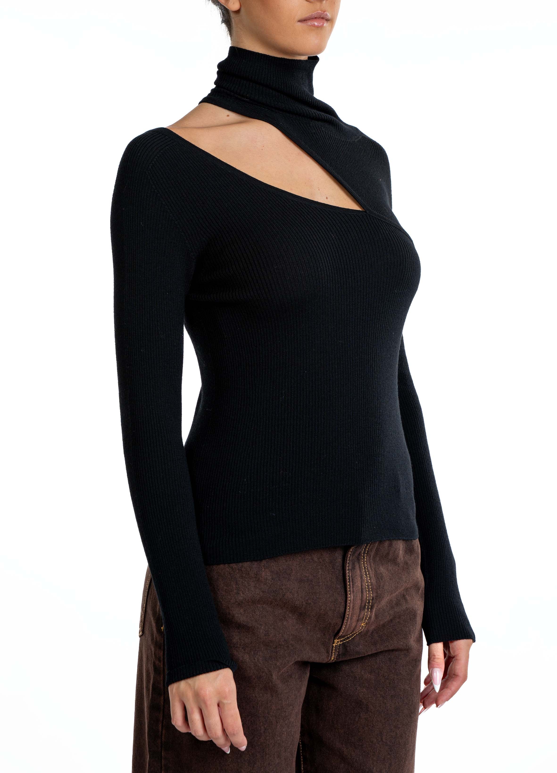 Maglia collo alto 61413 NERO D.EXTERIOR 