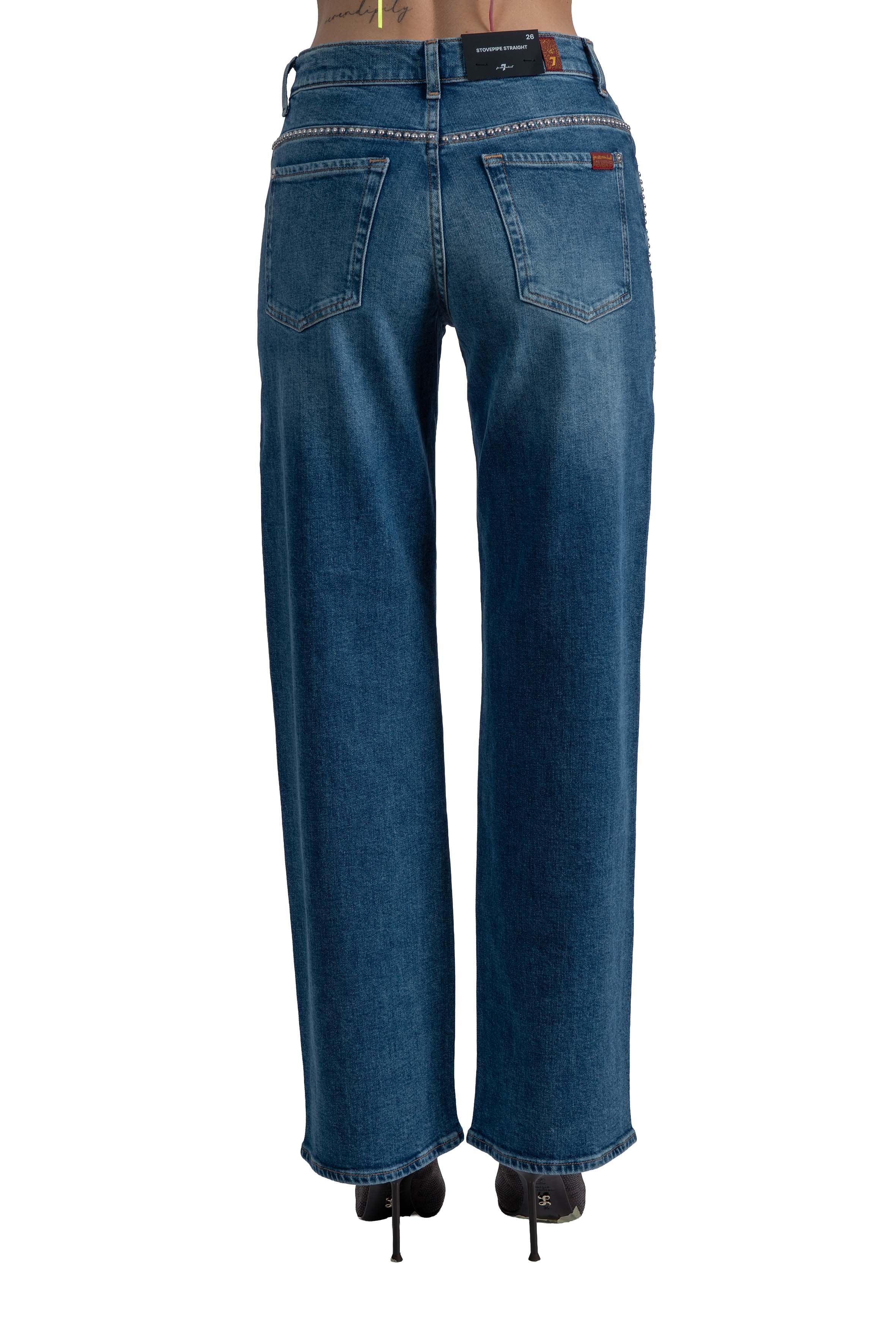 Jeans Stovepipe straight studs STOVEPIPE STRAIGHT STUDS U73S9 7 FOR ALL MANKIND 