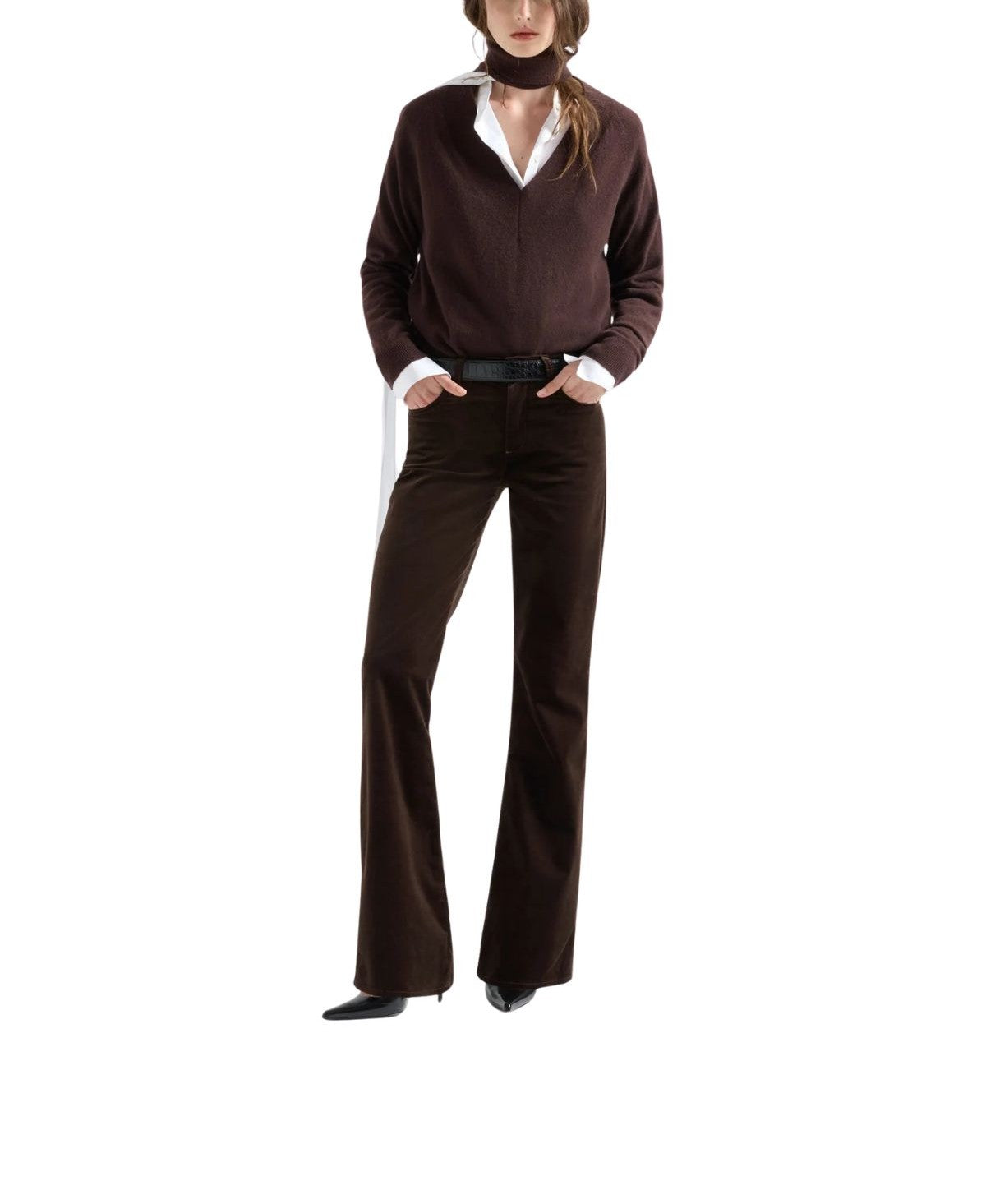 Jeans the bLeggy bootcut velvet THE LEGGY BOOTCUT VELVET CHICOLATE 7 FOR ALL MANKIND 