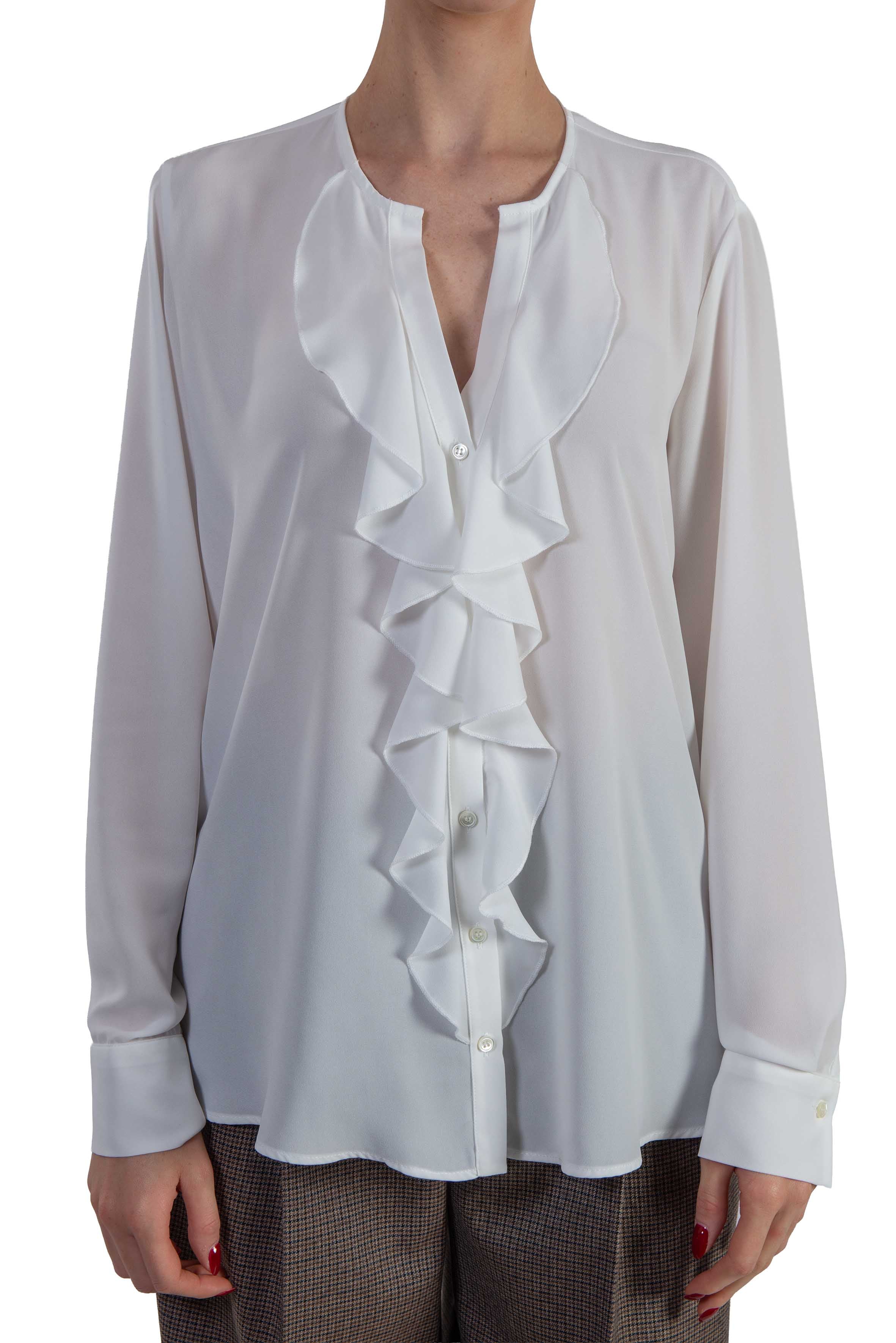 Blusa bianca con volant 2859 4967 BIANCA ALICE MILLER 