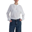 Blusa a polo bianca