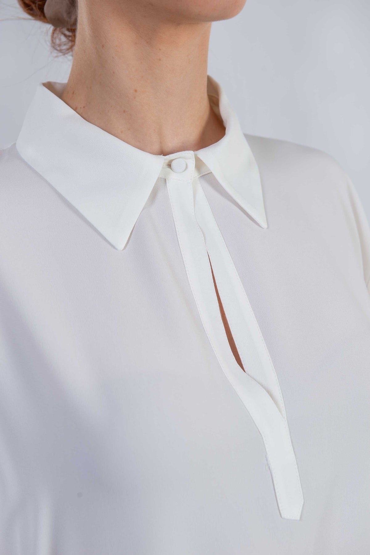 Blusa a polo bianca 4057 5028 BIANCO ALICE MILLER 